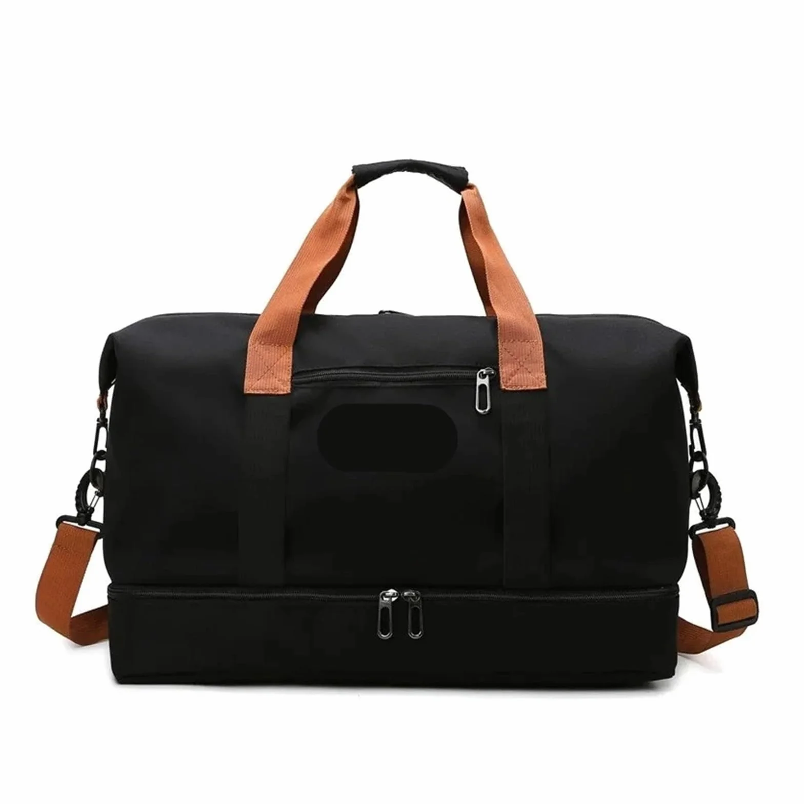 KLVN Torby weekendowe podróżna torba sportowa dla kobiet mężczyzn siłownia fitness joga torebka bagaż ramię crossbody, torby na krótkie odległości, Czarny, Jeden rozmiar, Rzemieślnik