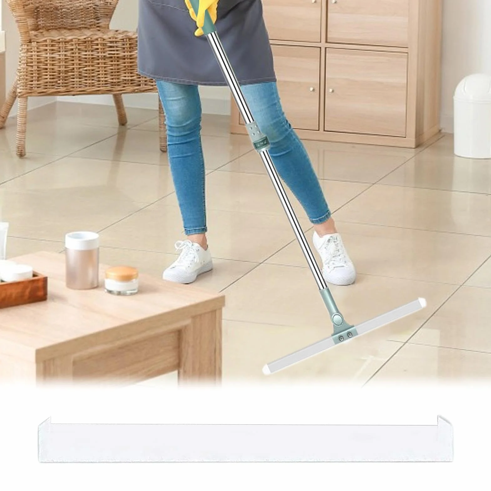 Silicone Broom, Magic Broom Sweepesr, Rubber Broom, Soft Push Broom, Pet Hair Removal Brush, Efficient Hair and Dust Removal Multifunctional Cleaning Tool for Wet Room, Shower, Bathroom, Glass