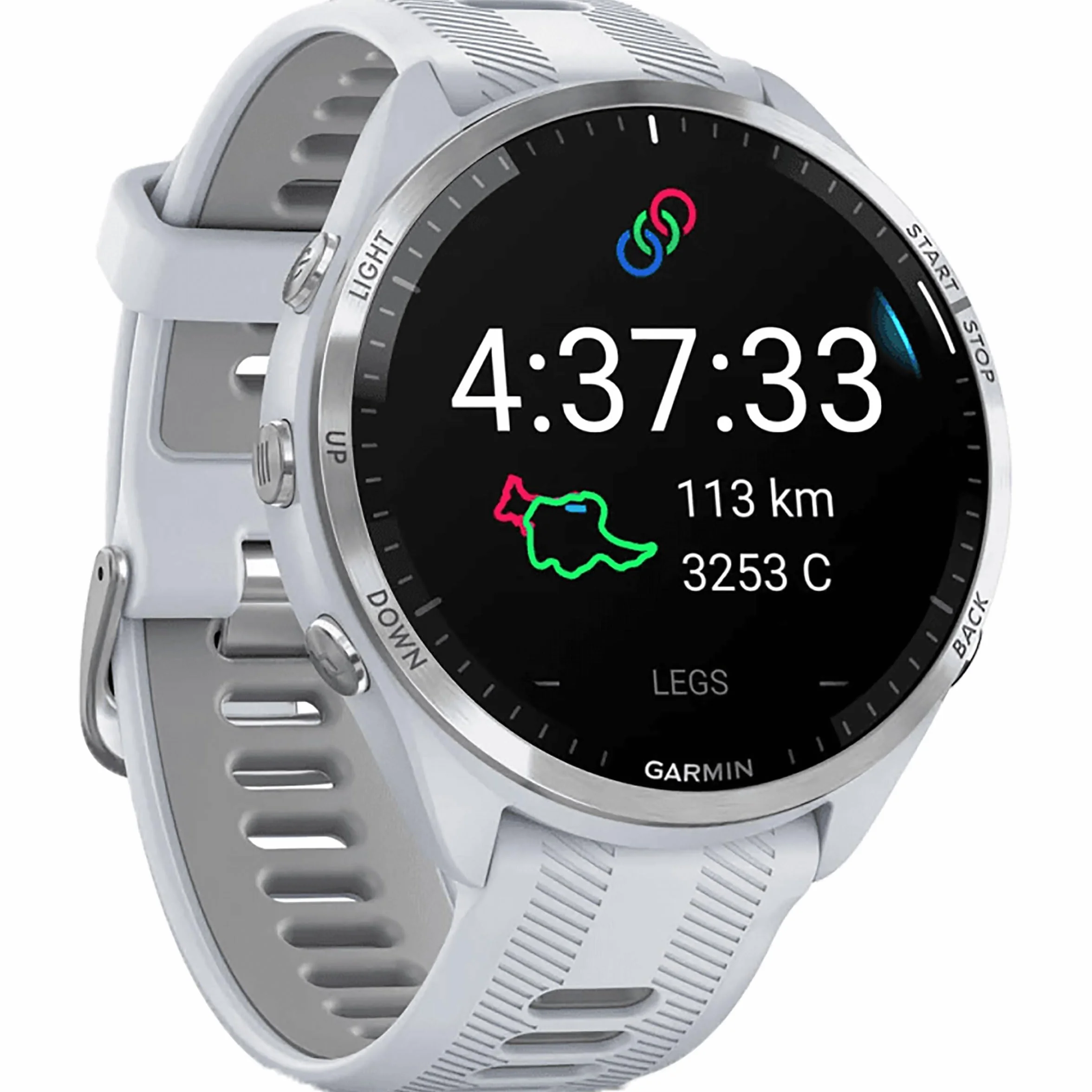 Garmin Forerunner 965 Smartwatch kwarcowy, unisex, biały kamień, pudrowy szary