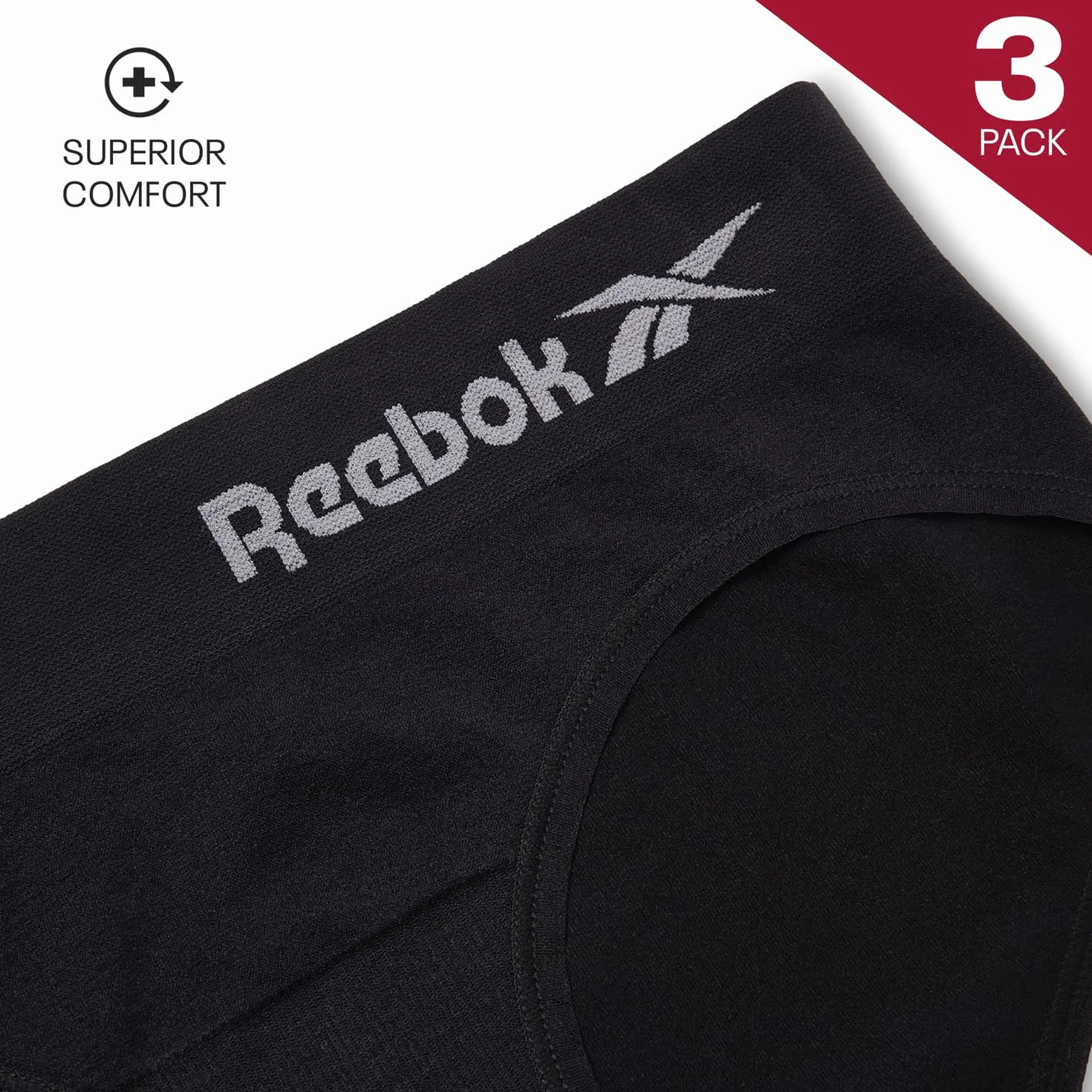 Reebok Figi damskie Raina (3 sztuki), Czarny, L