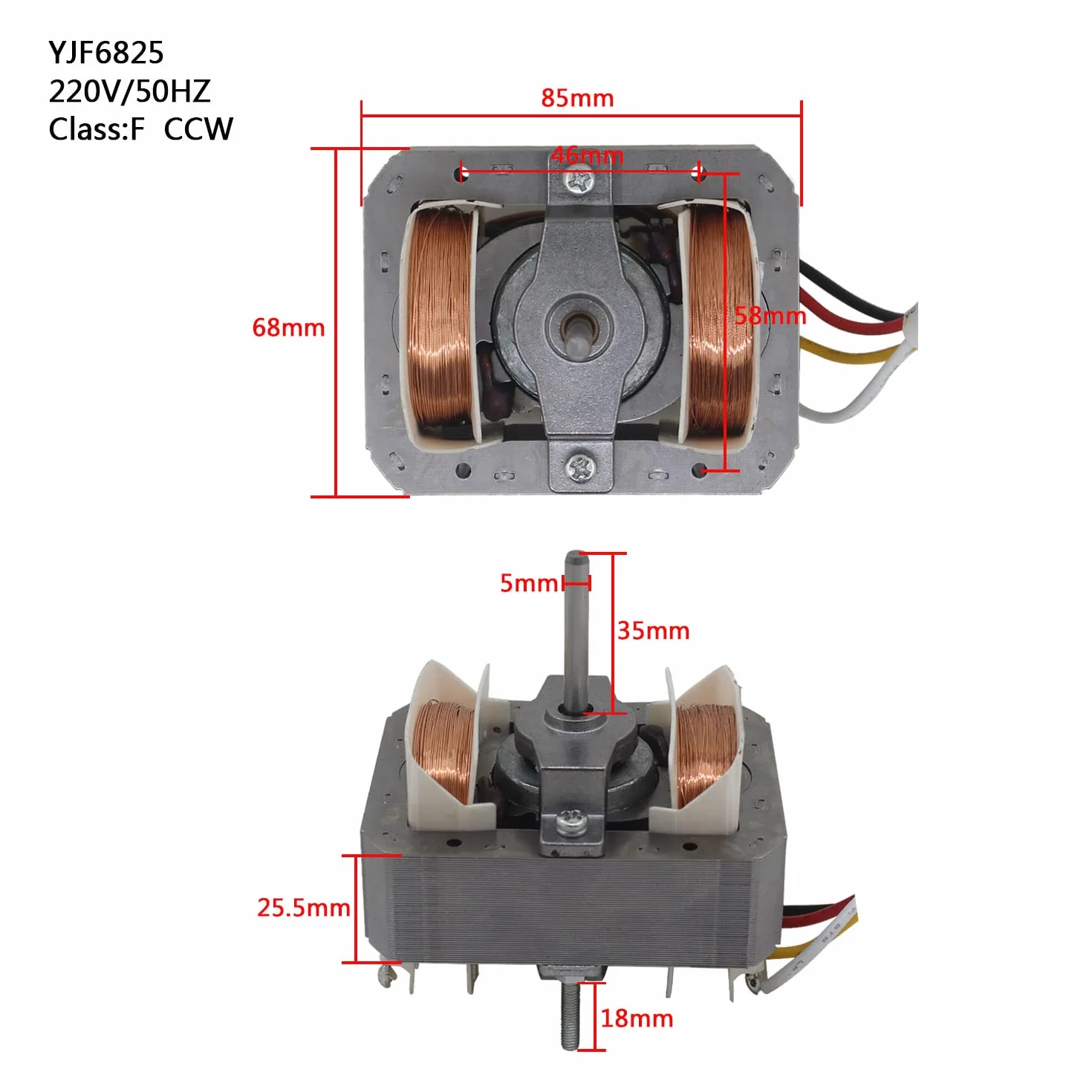 Silnik do okapu kuchennego uniwersalny 220V CCW