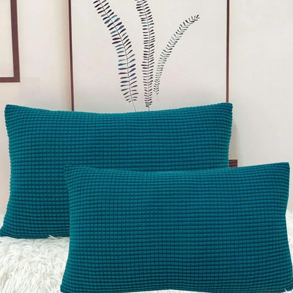 Poszewki Na Poduszki Sztruksowe 60x60 45x45 50x70 Zestaw 2 Miękkich Lapis Lazuli