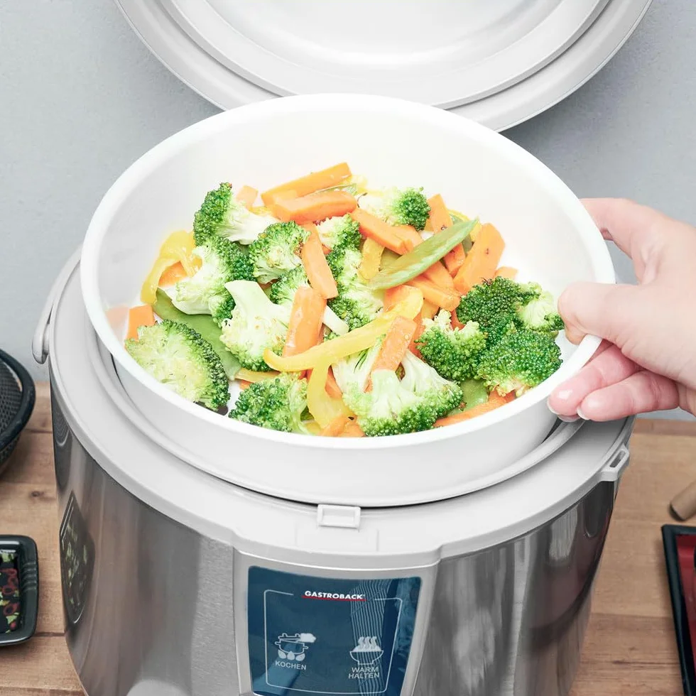 GASTROBACK Szybkowar do Ryżu 3L 450W z Powłoką Nieprzywierającą Szary