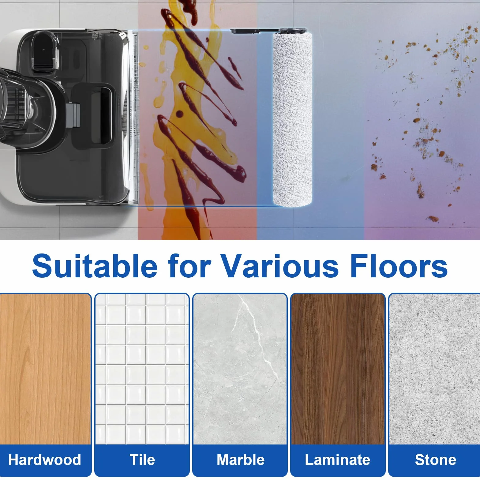 Zamiennicze filtry HEPA i szczotki do Tineco Floor One Stretch S6/S6 Stretch Lite/Switch S6 Stretch/S7 Stretch/S7 Stretch Steam/i6 Stretch/i5 Stretch