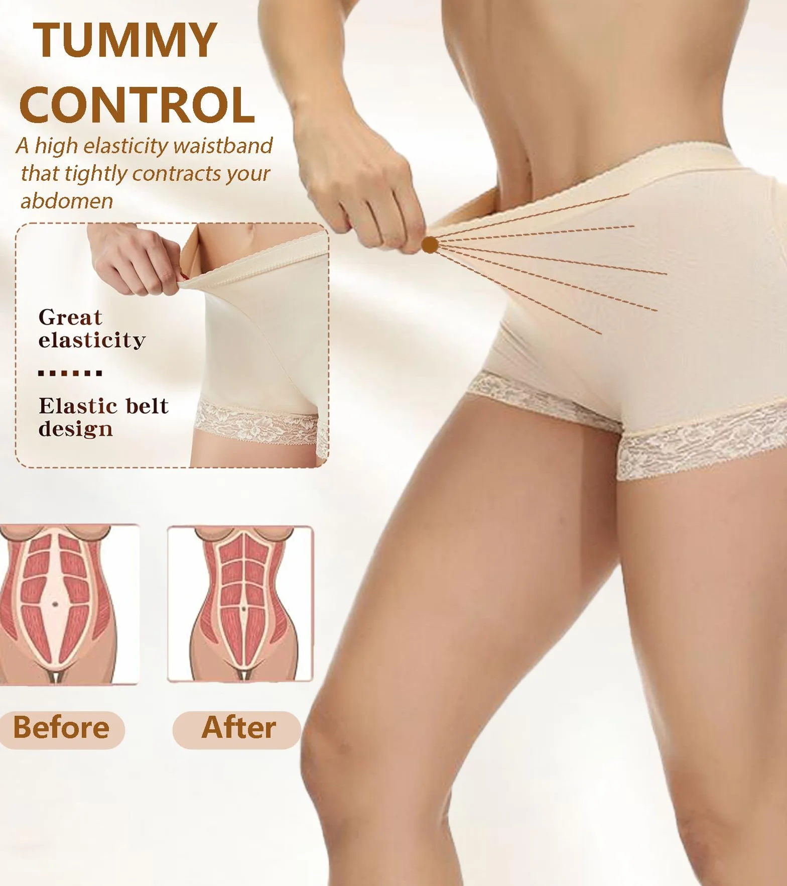 Wyściełane majtki damskie w kształcie pośladków body shaper wyściełane majtki push-up niewidoczne idealne pośladki bez majtek kontrola stawów modelujące bielizna modelująca spodnie ze