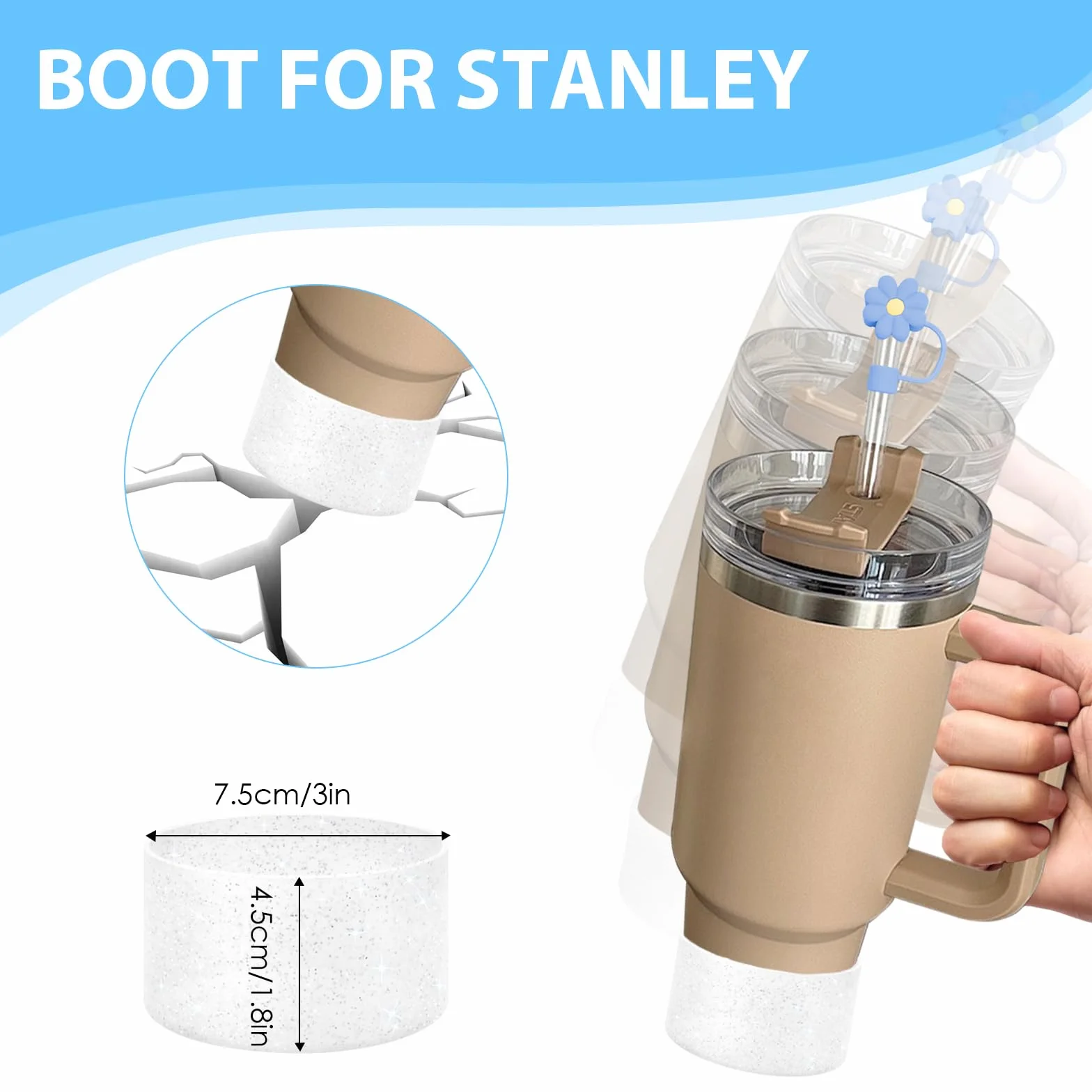 Silikonowe osłony do Stanley Cup Adventure Quencher 40 oz Akcesoria