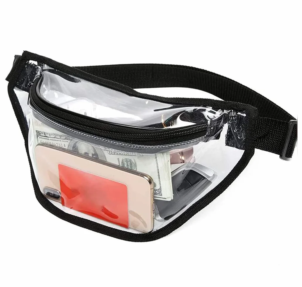 Clear Waist Bag, czarny