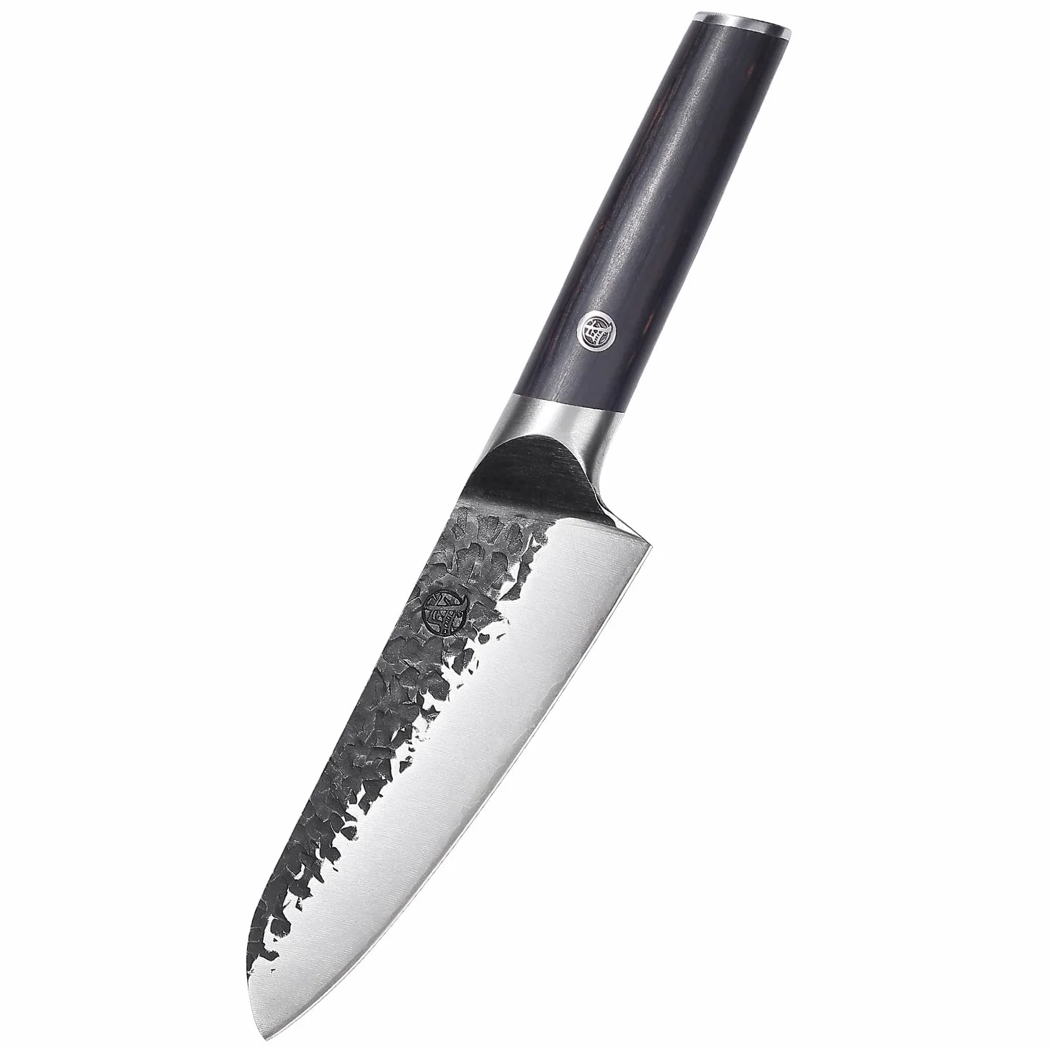 MITSUMOTO SAKARI 18 cm Nóż Santoku Szefa Kuchni, Ręcznie Kuty Japoński Nóż Kuchenny z Drewna Pakkawood