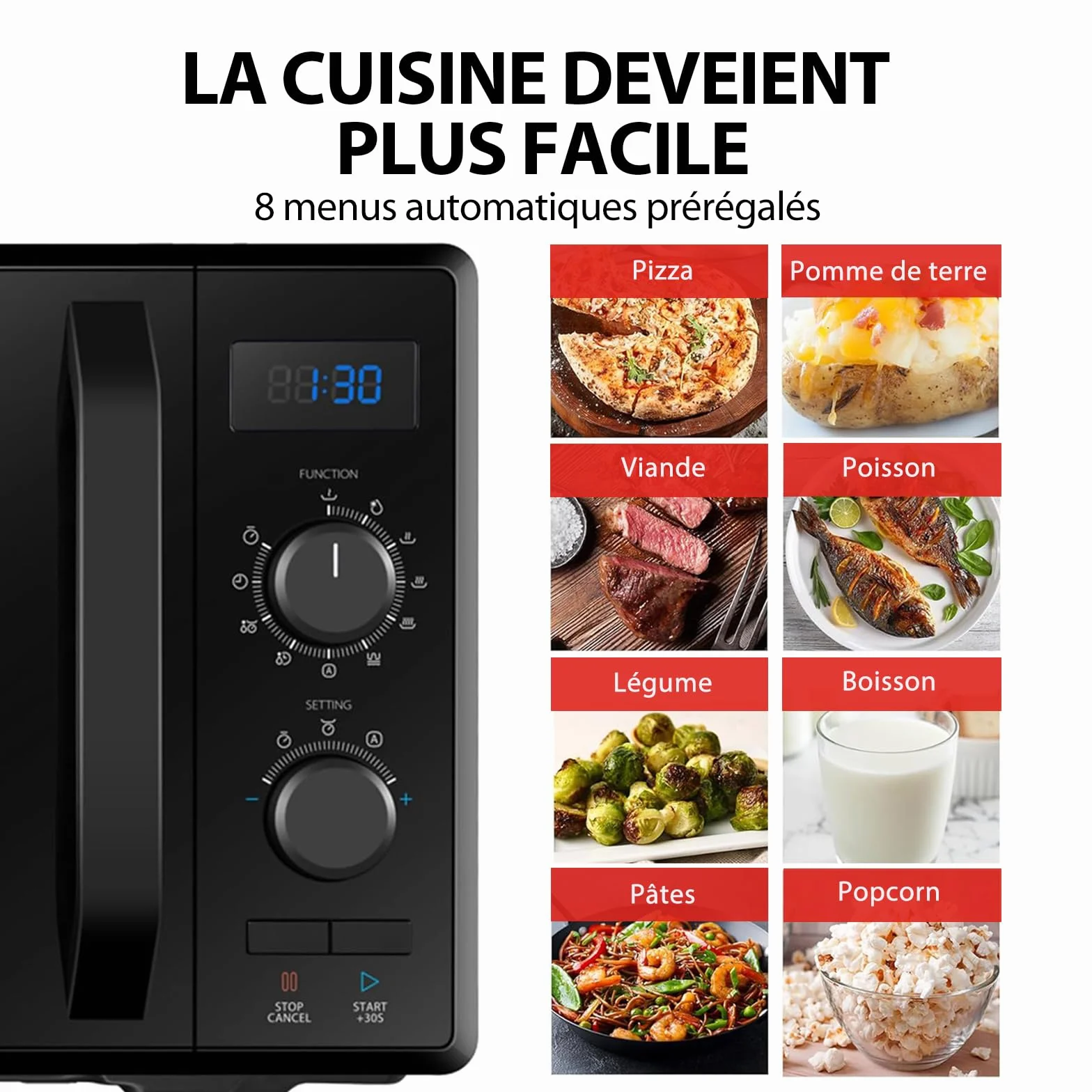 Toshiba Kuchenka mikrofalowa 900 W 23 l MW2-AG23P (BK) z grillem 1050 W 8 menu ECO