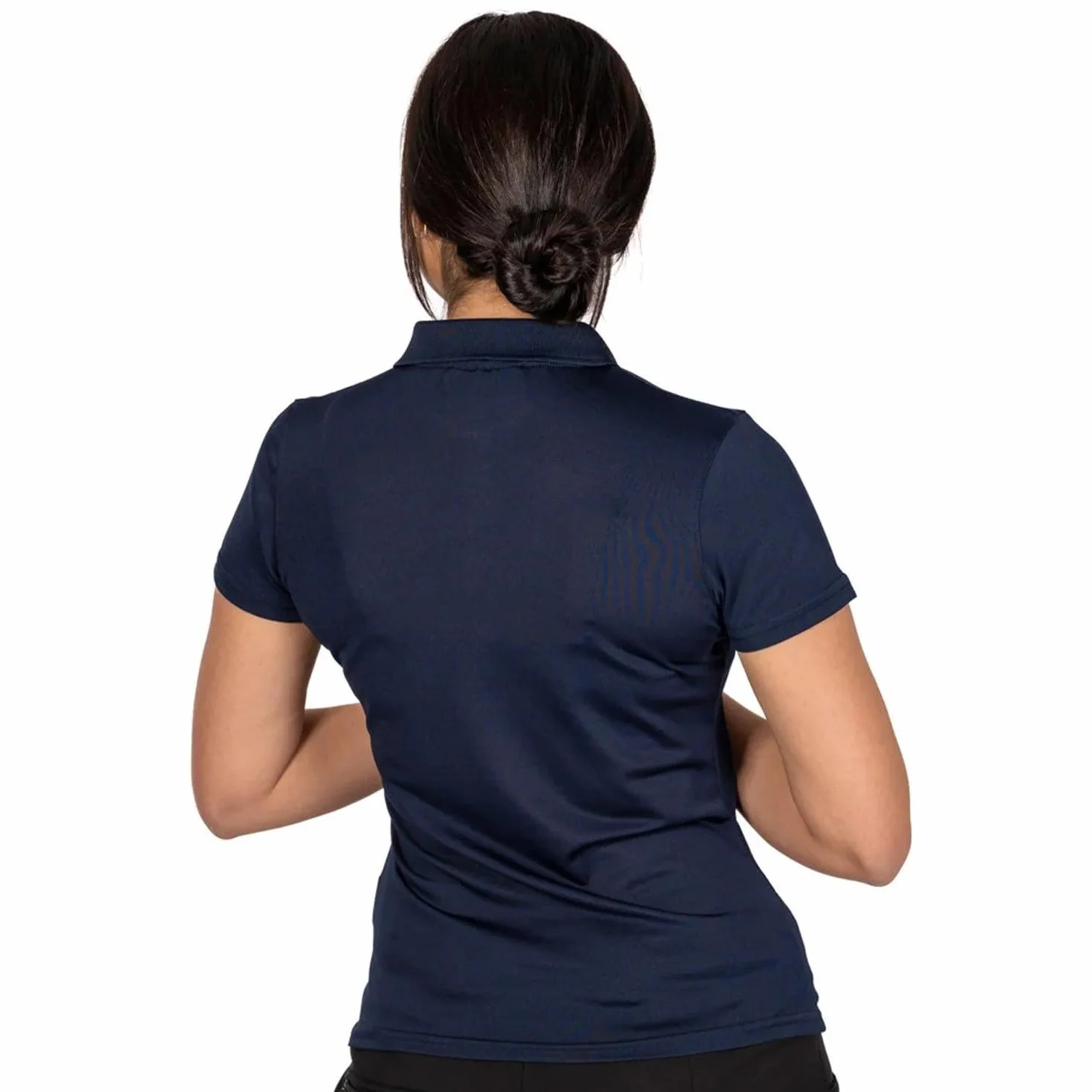Island Green Damska IGTS1851 Golf Essentials damska wygodne dopasowanie rozciągliwa oddychająca golf sporty Micro Pique koszulka polo, granatowa, 36 EU