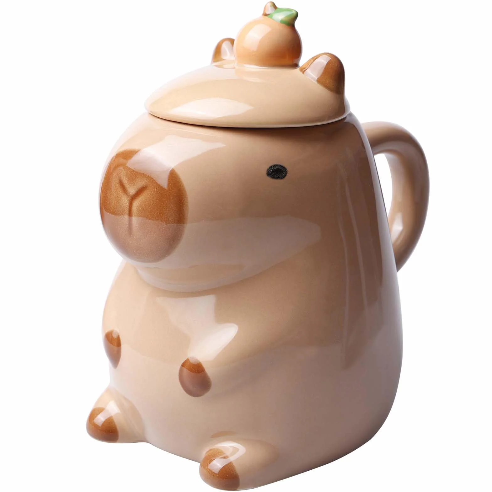Kubek Capybara 3D ceramiczny 450 ml z pokrywką