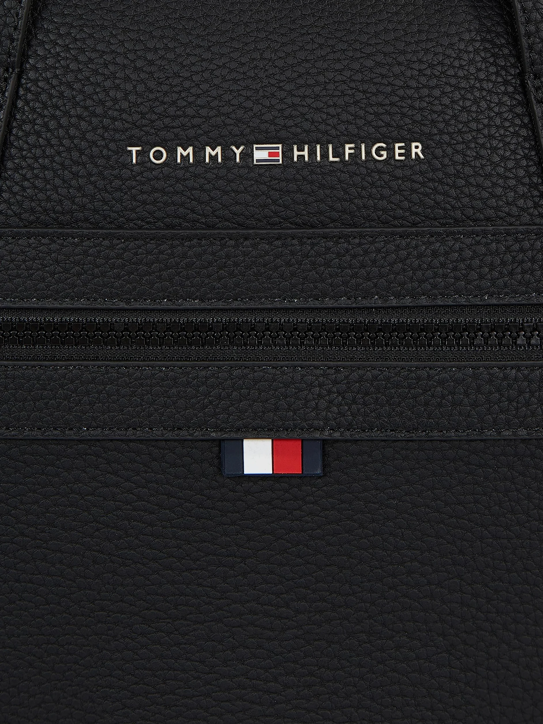 Tommy Hilfiger Mężczyźni Essential Pu Torba na Laptopa, Czarny, 50 x 30 x 10 cm