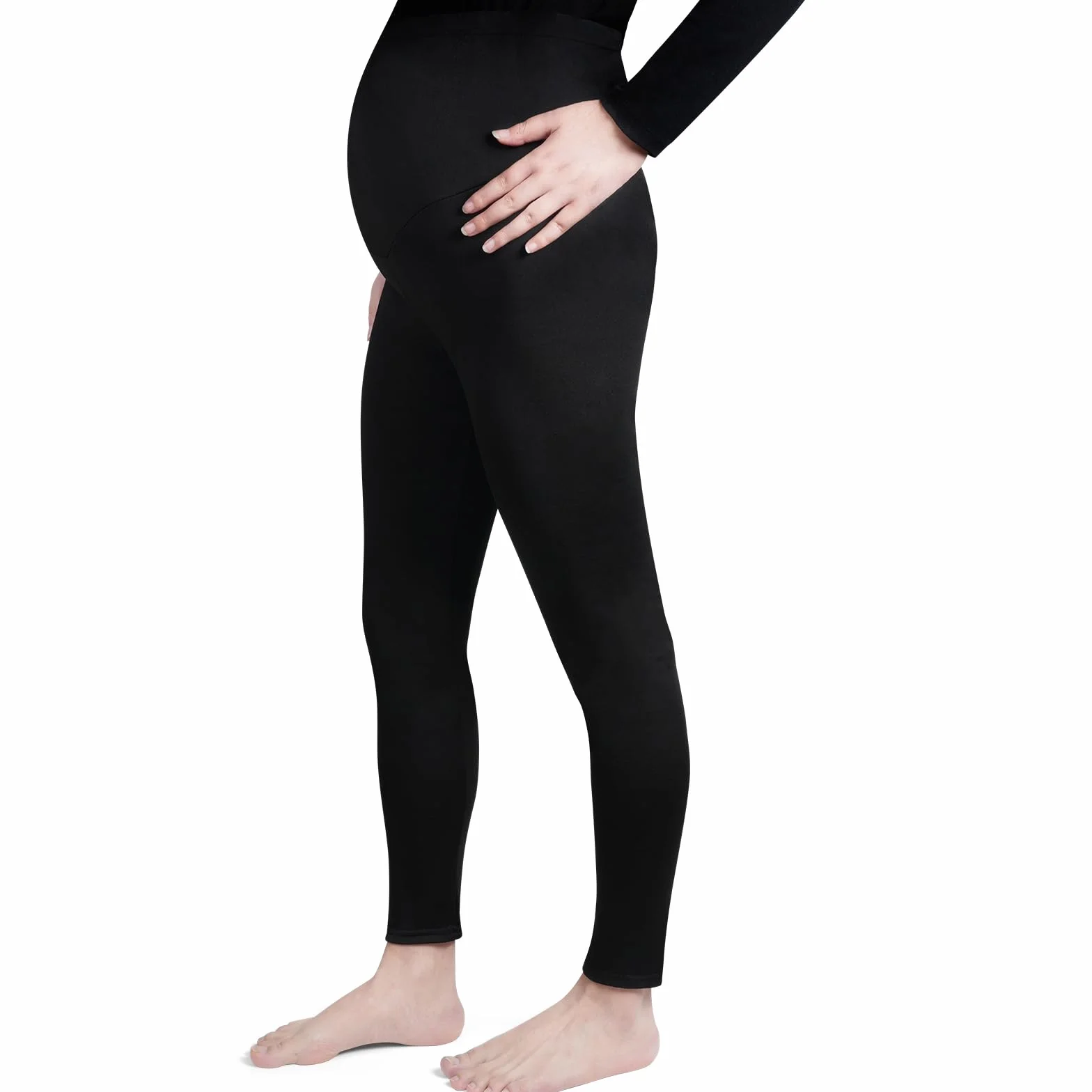 Aomig Damskie legginsy ciążowe, rozciągliwe regulowane spodnie ciążowe, wysoki stan miękkie wsparcie brzucha legginsy ciążowe, elastyczna talia pełna długość przycięte spodnie kobiety w ciąży piżama