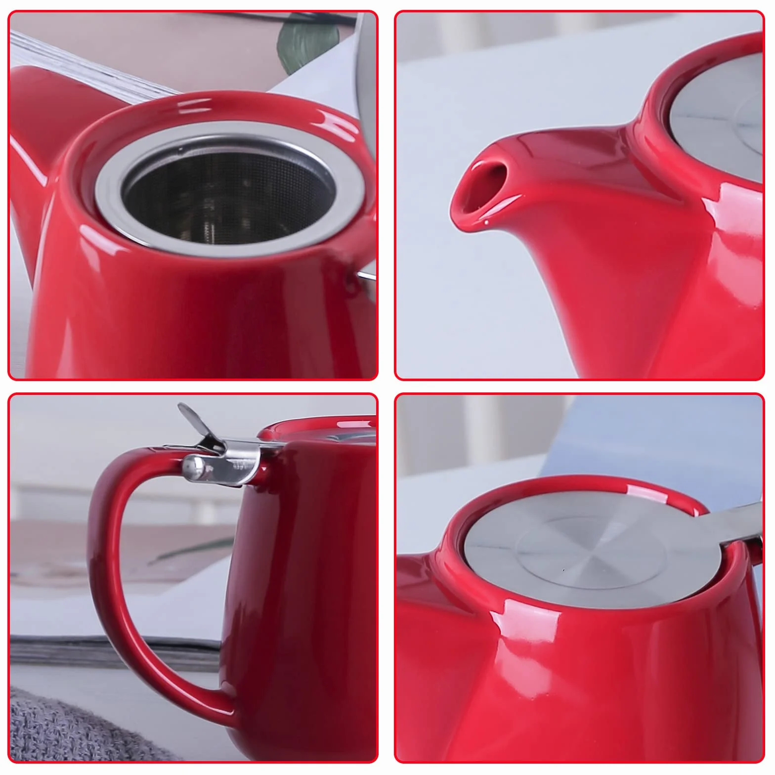VIVILINEN Czajnik ceramiczny z wyjmowanym zaparzaczem 550 ml