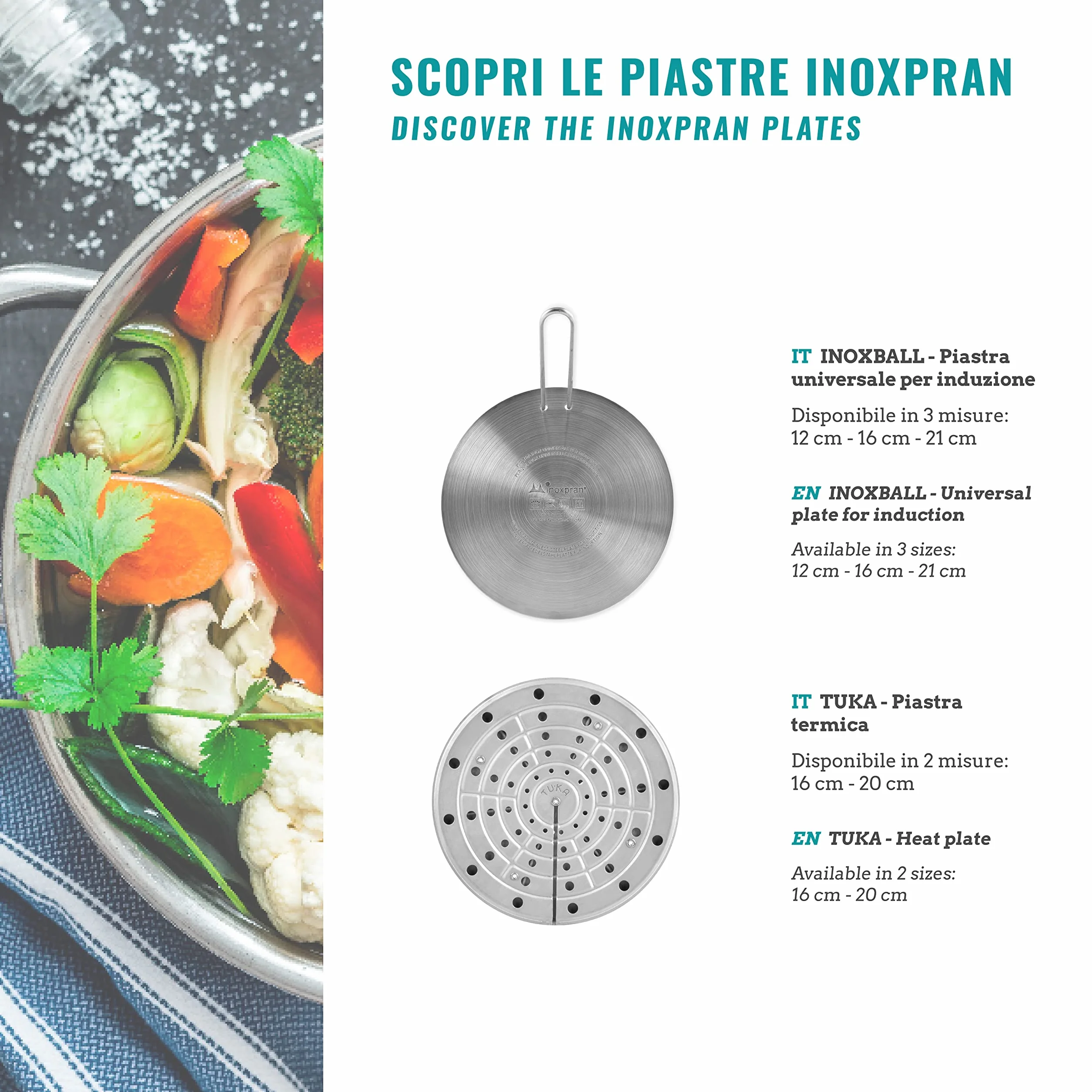 Piastra Per Induzione płyta indukcyjna ze stali nierdzewnej, 16 garnków i przygotowywania kuchni, szara, 16 cm