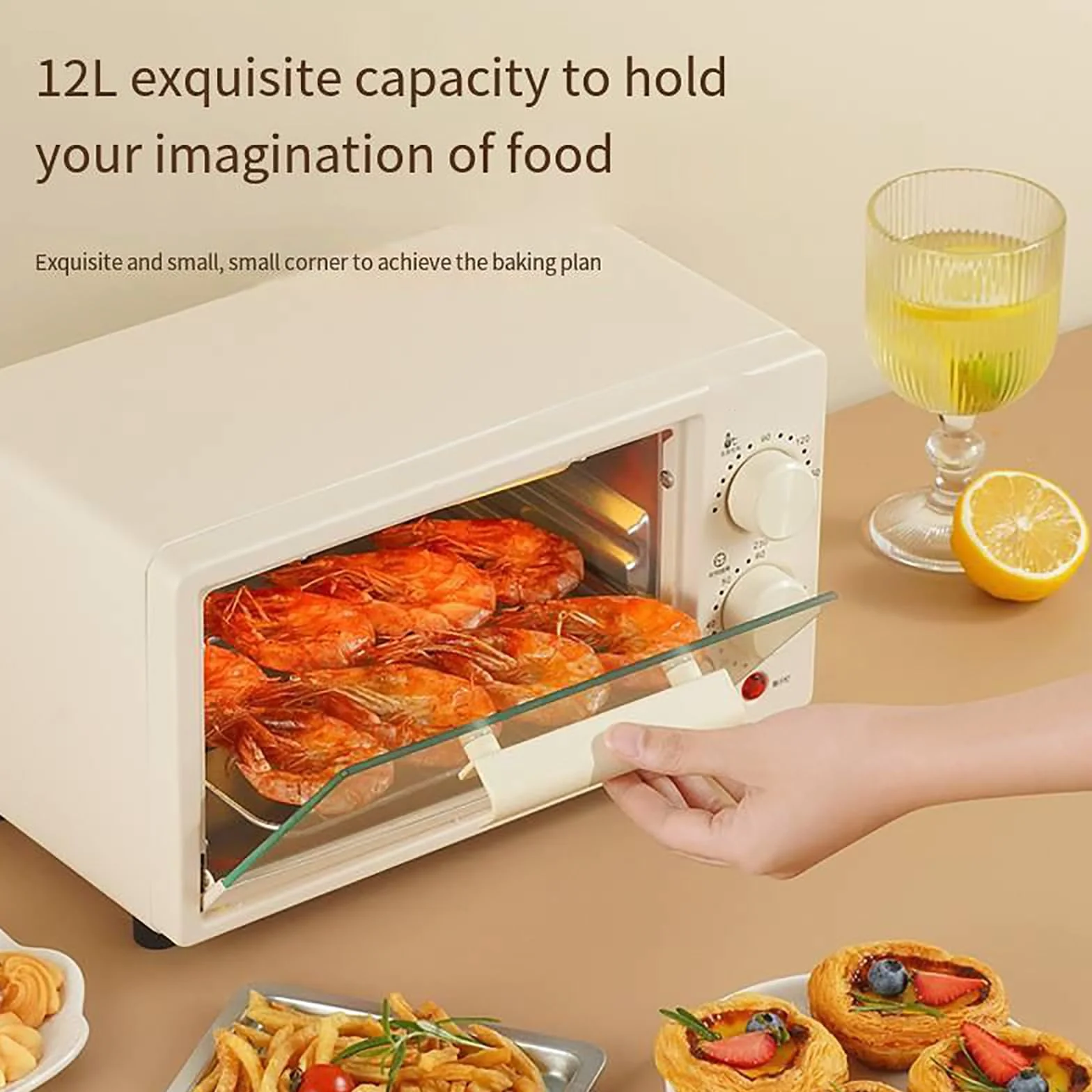 Mini piekarnik elektryczny 800W 15L 70-250℃ dwuwarstwowy do użytku domowego