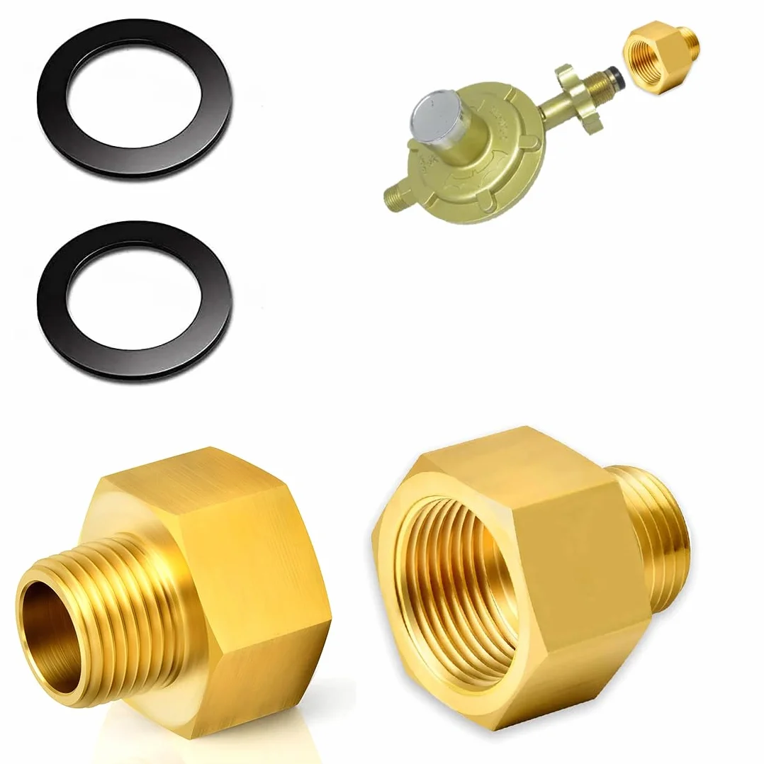 Adapter gazowy 1/2" Ig x 1/4" Ag, miedziany, do złącza węża