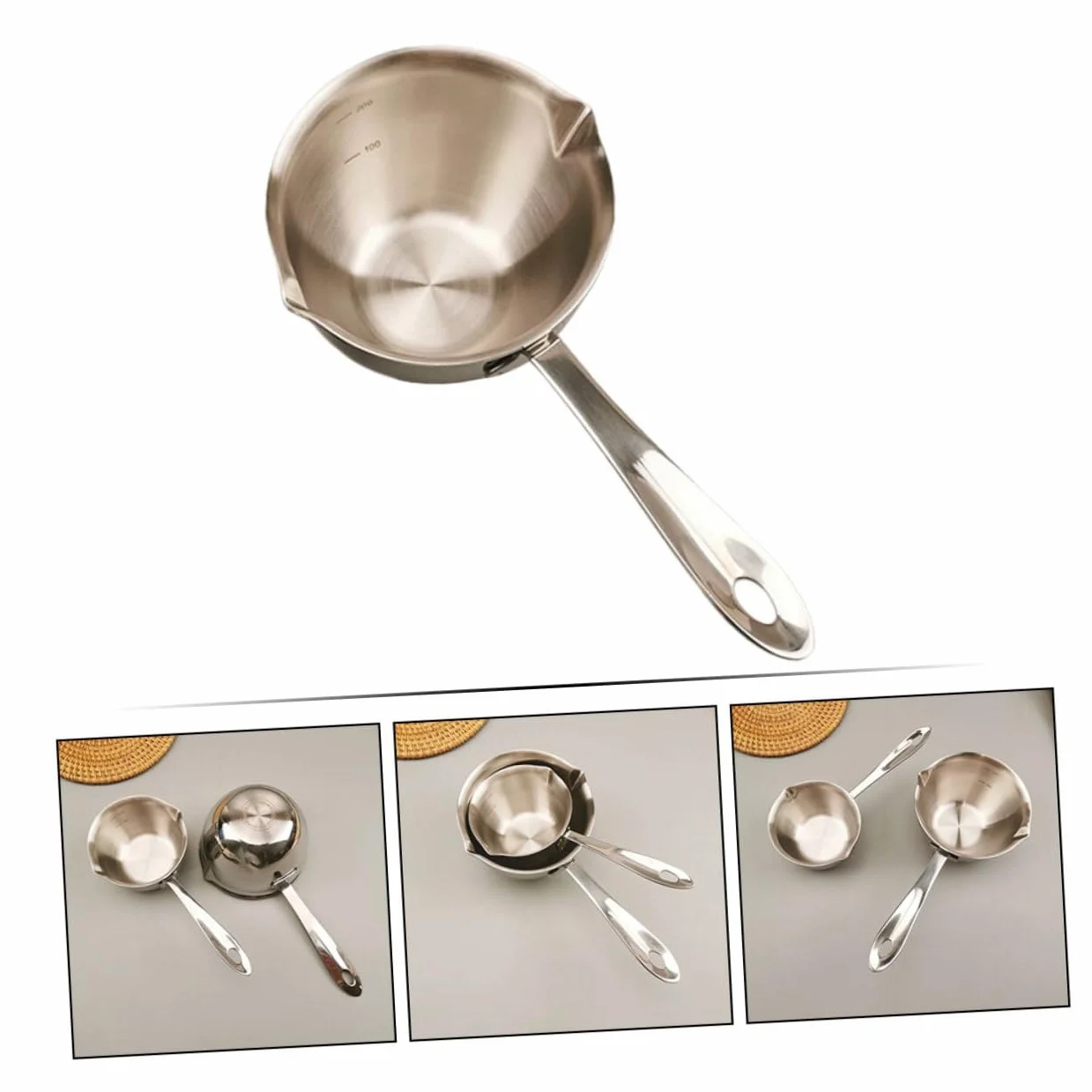 Stalowy Garnek Do Topienia - Gorąca Miska Do Topienia Akcesorium Do Pieczenia Do Garnka Do Topienia Czekolady 200 Ml
