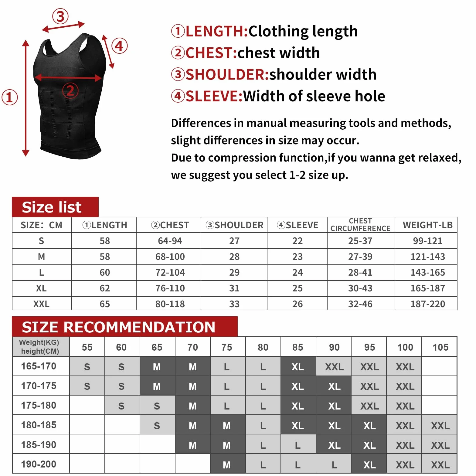 Casey Kevin 2-pak Shapewear męska koszulka kompresyjna wyszczuplająca brzuch tank top