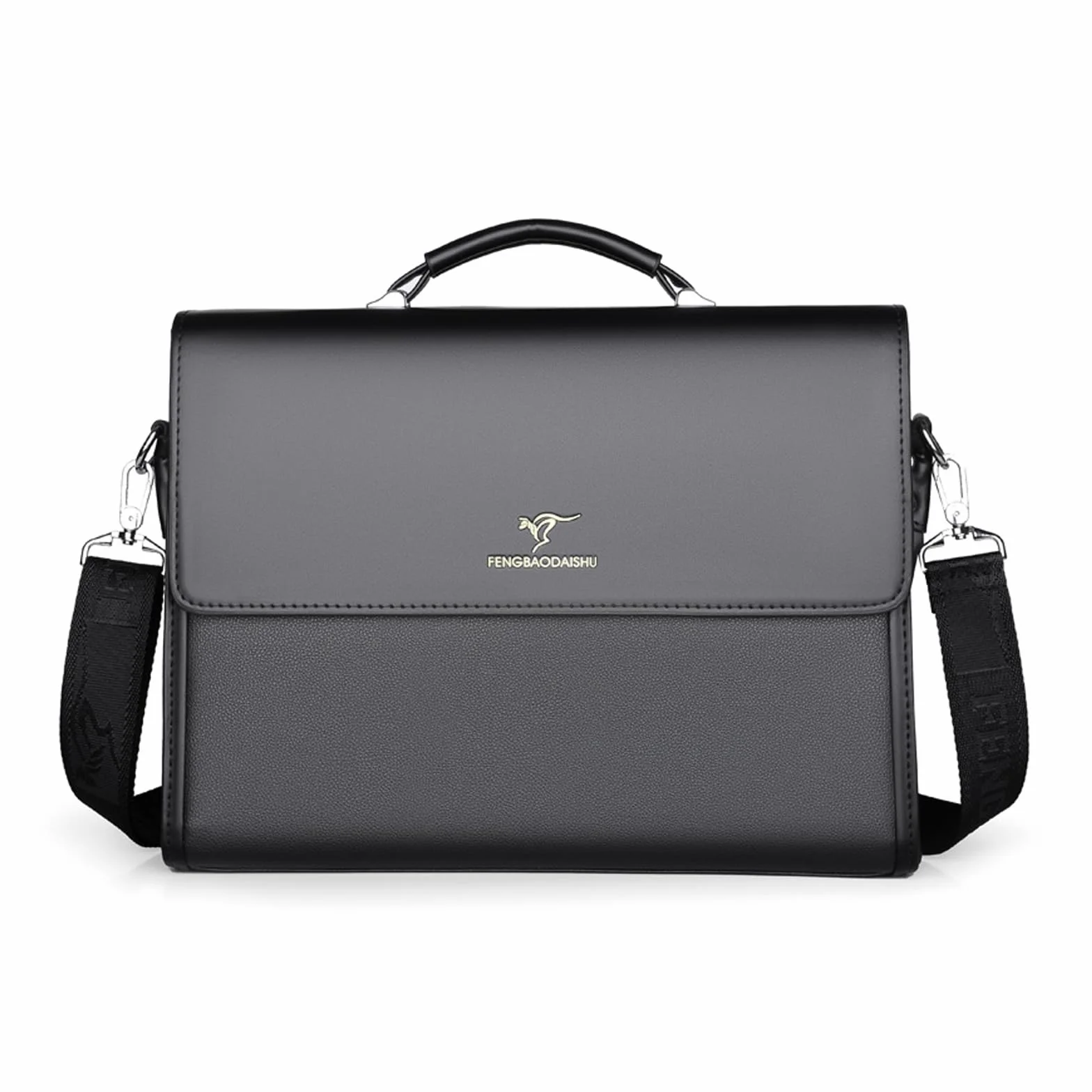 FANDARE Torba kurierska w stylu vintage dla mężczyzn, pojemny wentylator z wieloma kieszeniami ze skóry PU na laptopa, torba na ramię do biura podróży i pracy dla profesjonalistów i biznesmenów