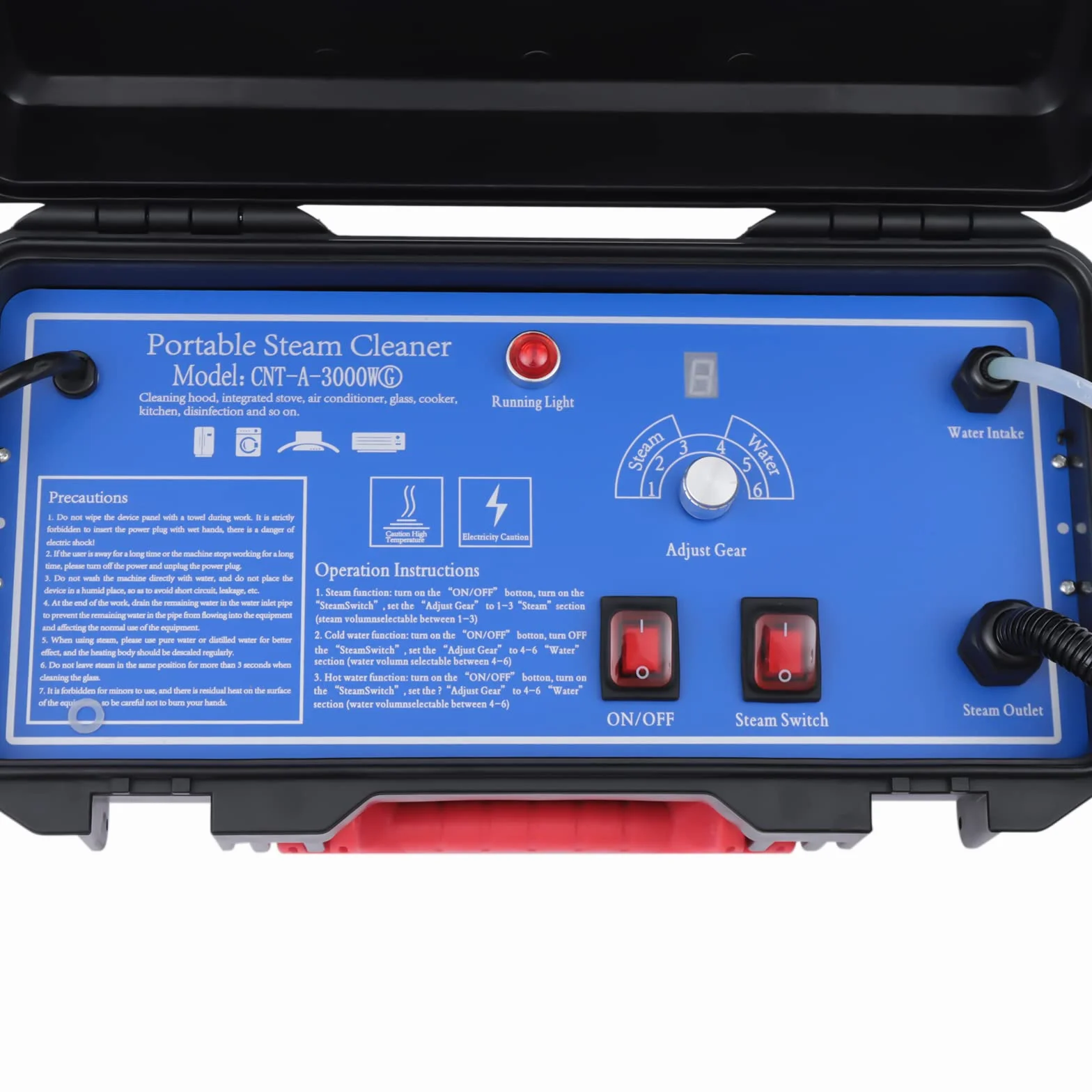 Myjka parowa 3000 W 220 V 3-3.5 bar elektryczna wysokociśnieniowa przenośna