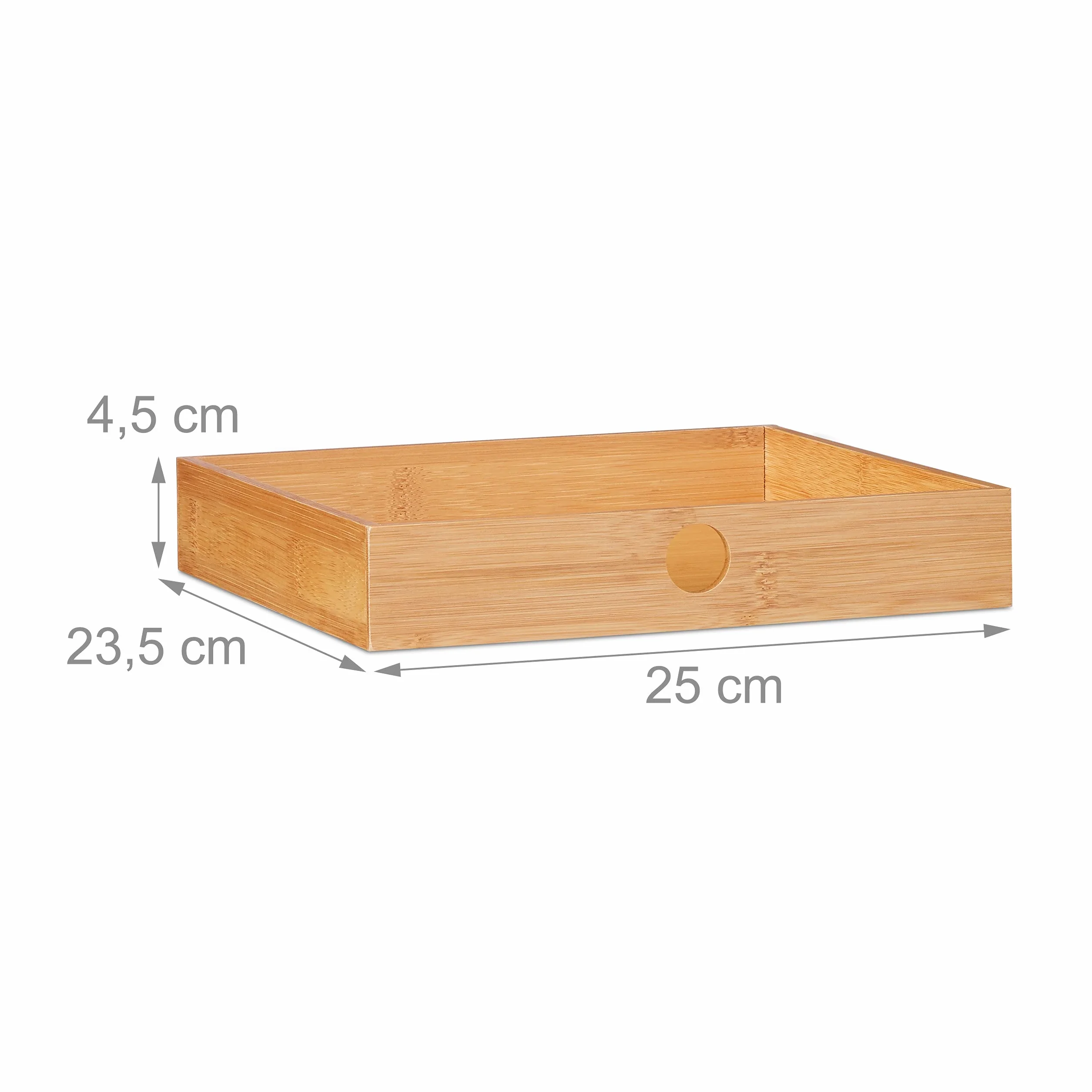 Relaxdays Bambusowy stojak ekspozycyjny 2 szuflady przegródki organizer biurkowy 12 x 56 x 27 cm naturalny