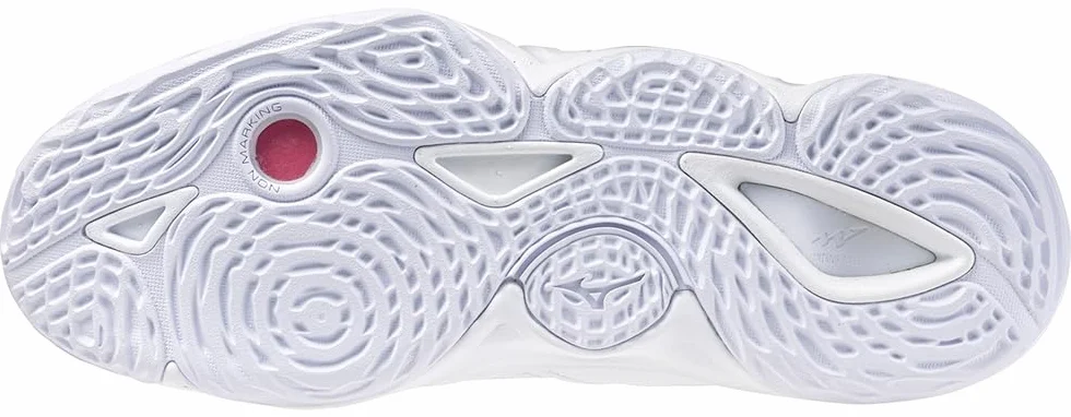 Mizuno Wave Momentum 3 Men's Volleyball Shoe, White-Silver, 8.5