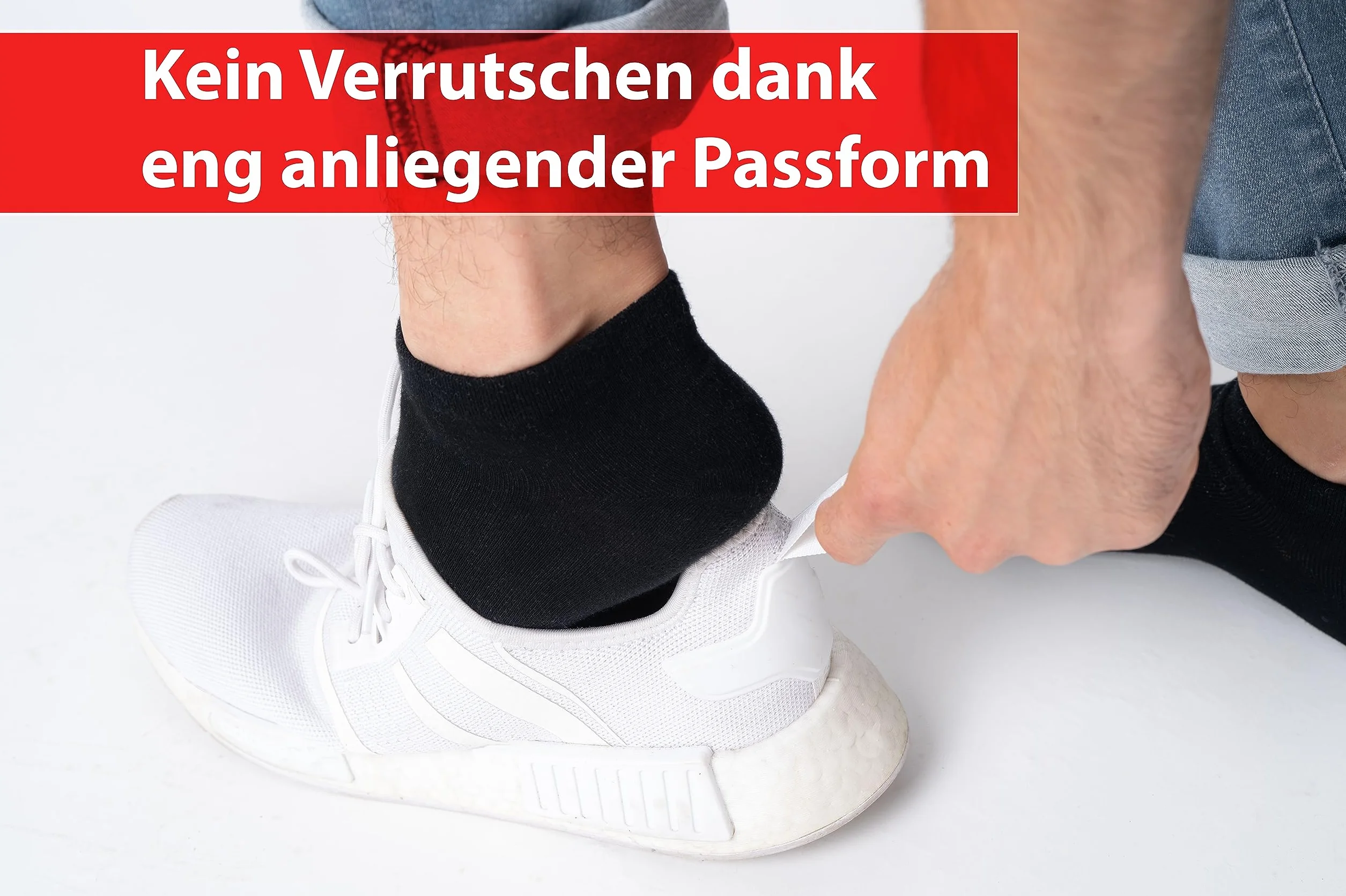Skarpetki męskie do trampek, 10 par, kolor czarny, 5% elastan, 95% bawełna, unisex