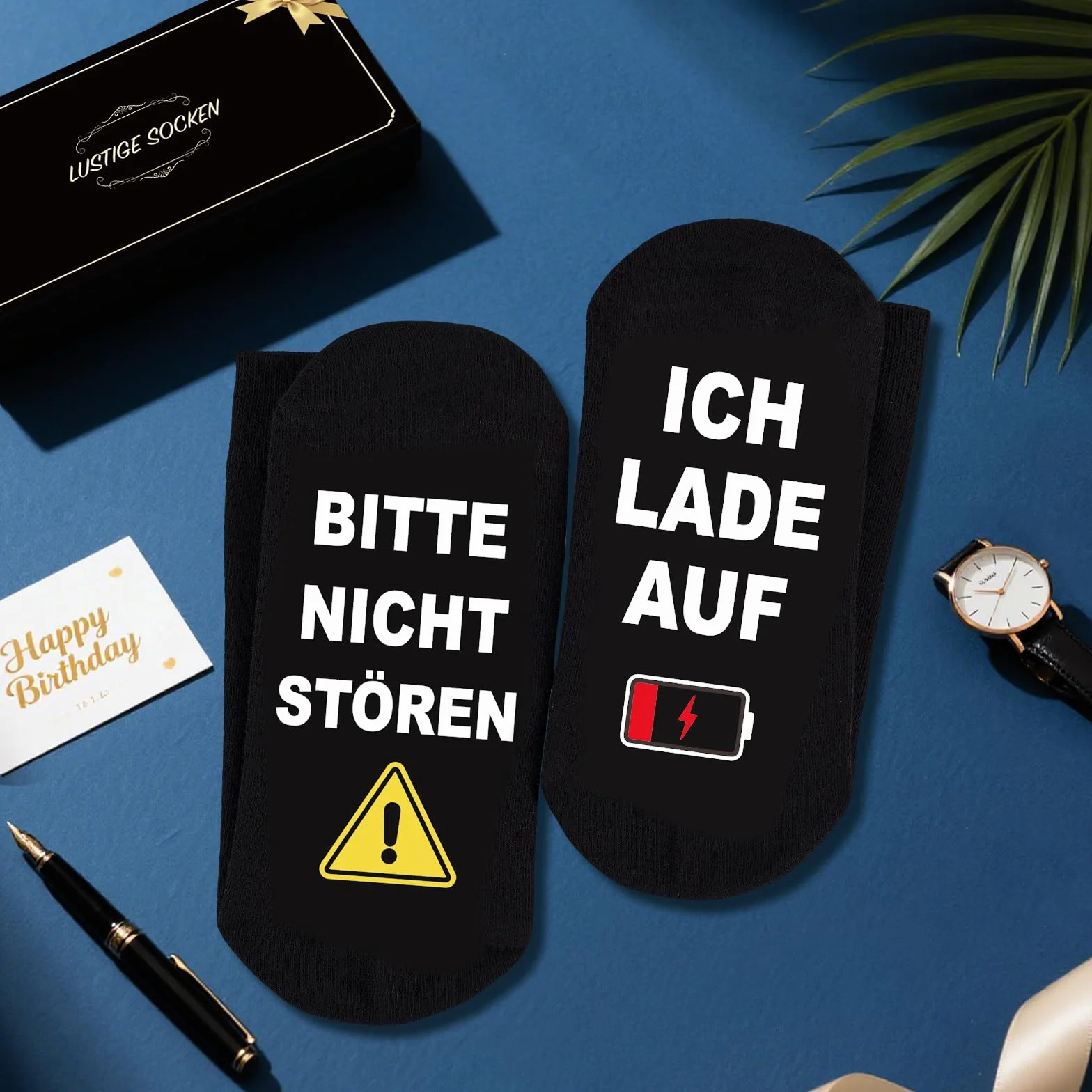 SockWaddles Zabawne Skarpetki Męskie z Napisami – Pomysł na Prezent dla Mężczyzn, Dziadka, Taty, Gracza, Rowerzysty, Miłośnika Kempingu na Boże Narodzenie, Urodziny, Dzień Ojca