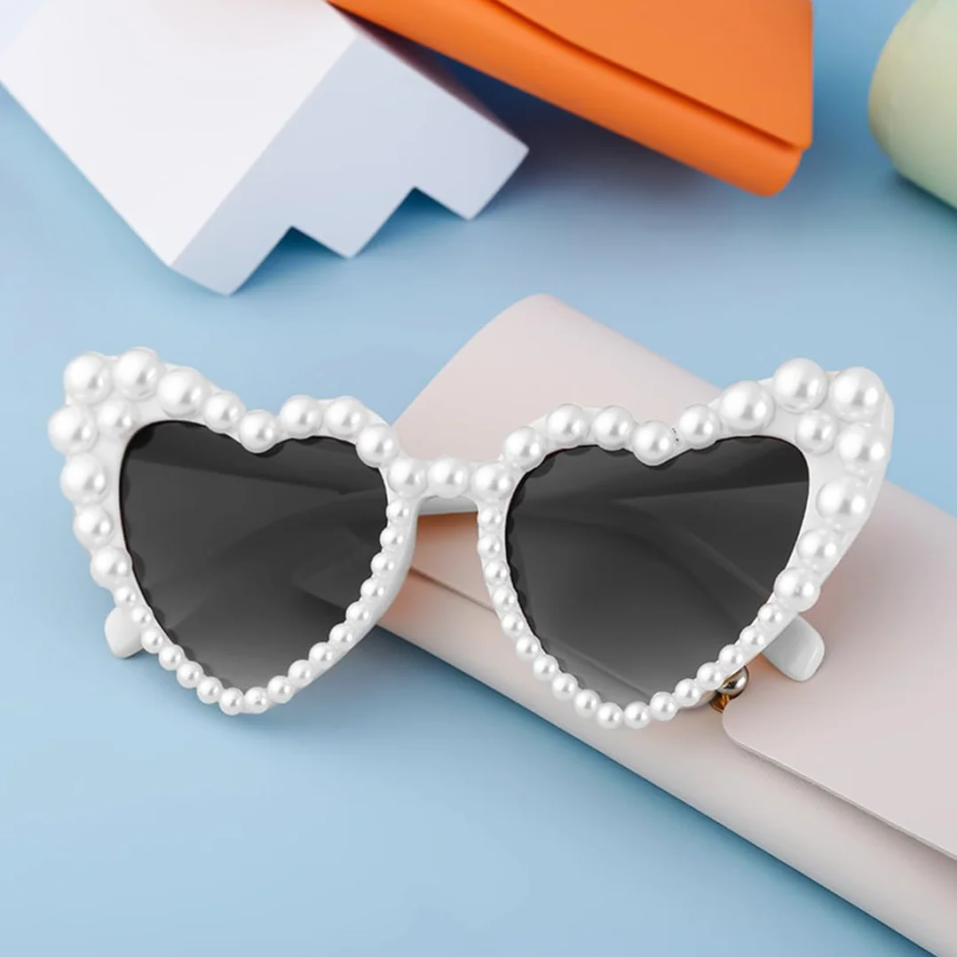 Augesak Okulary przeciwsłoneczne w kształcie serca, okulary przeciwsłoneczne w stylu vintage, UV400, ochrona przed słońcem, okulary przeciwsłoneczne w kształcie serca, modne okulary w kształcie serca