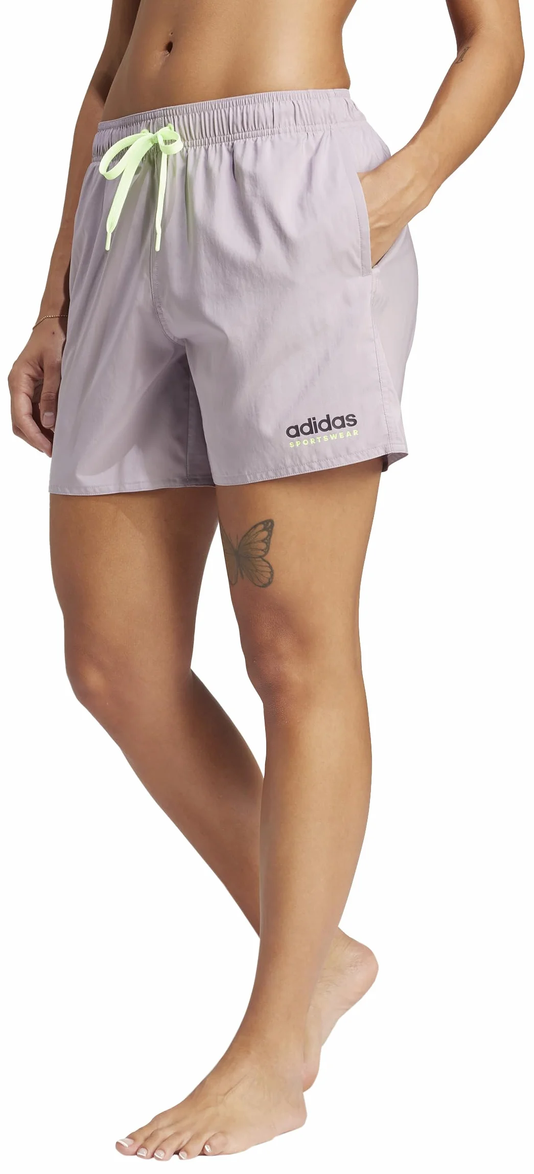 adidas Kobiety Branded Beach Shorts, preloved fig/aurora black, XS