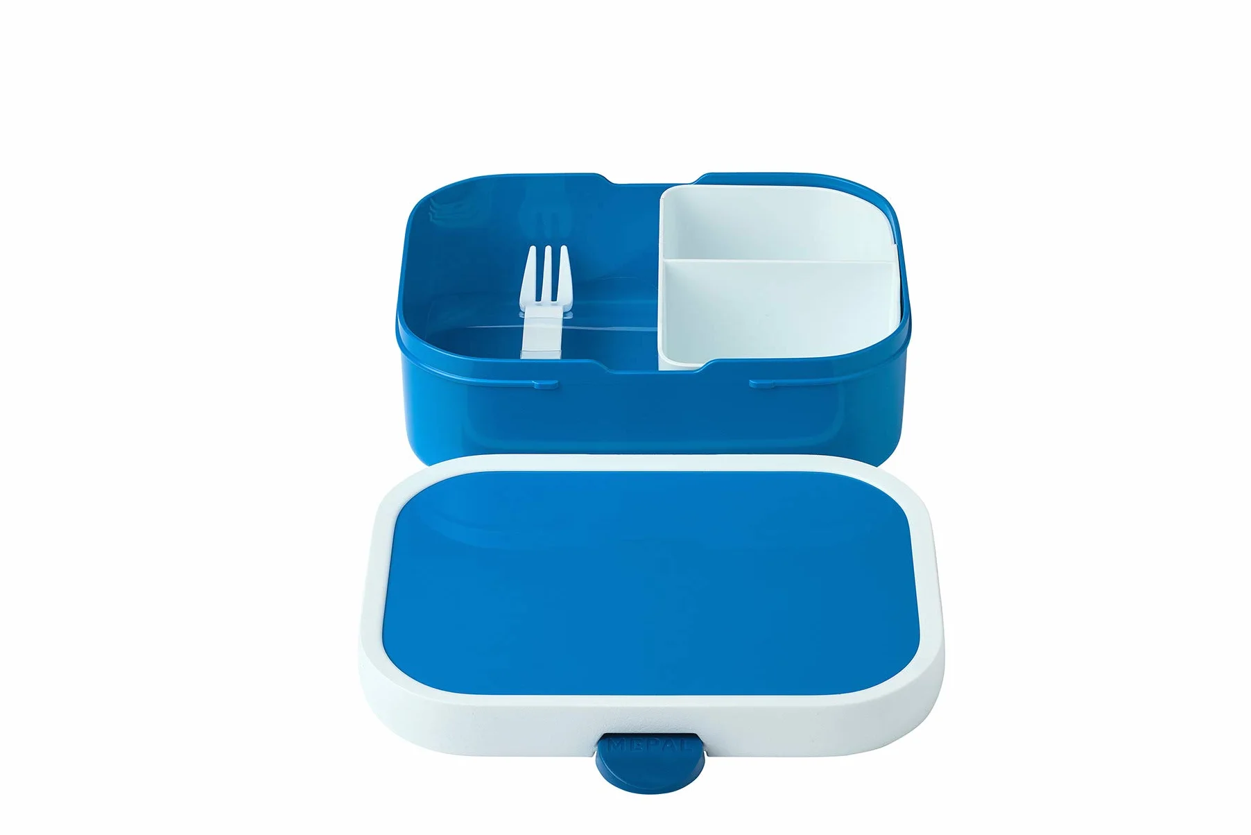 Mepal Pudełko na Lunch dla Dzieci, Pudełko Bento, Pudełko na Przekąski z Zapięciem na Klips, Bez Bpa, Nadaje Się do Mycia w Zmywarce, 750 Ml, Niebieskie