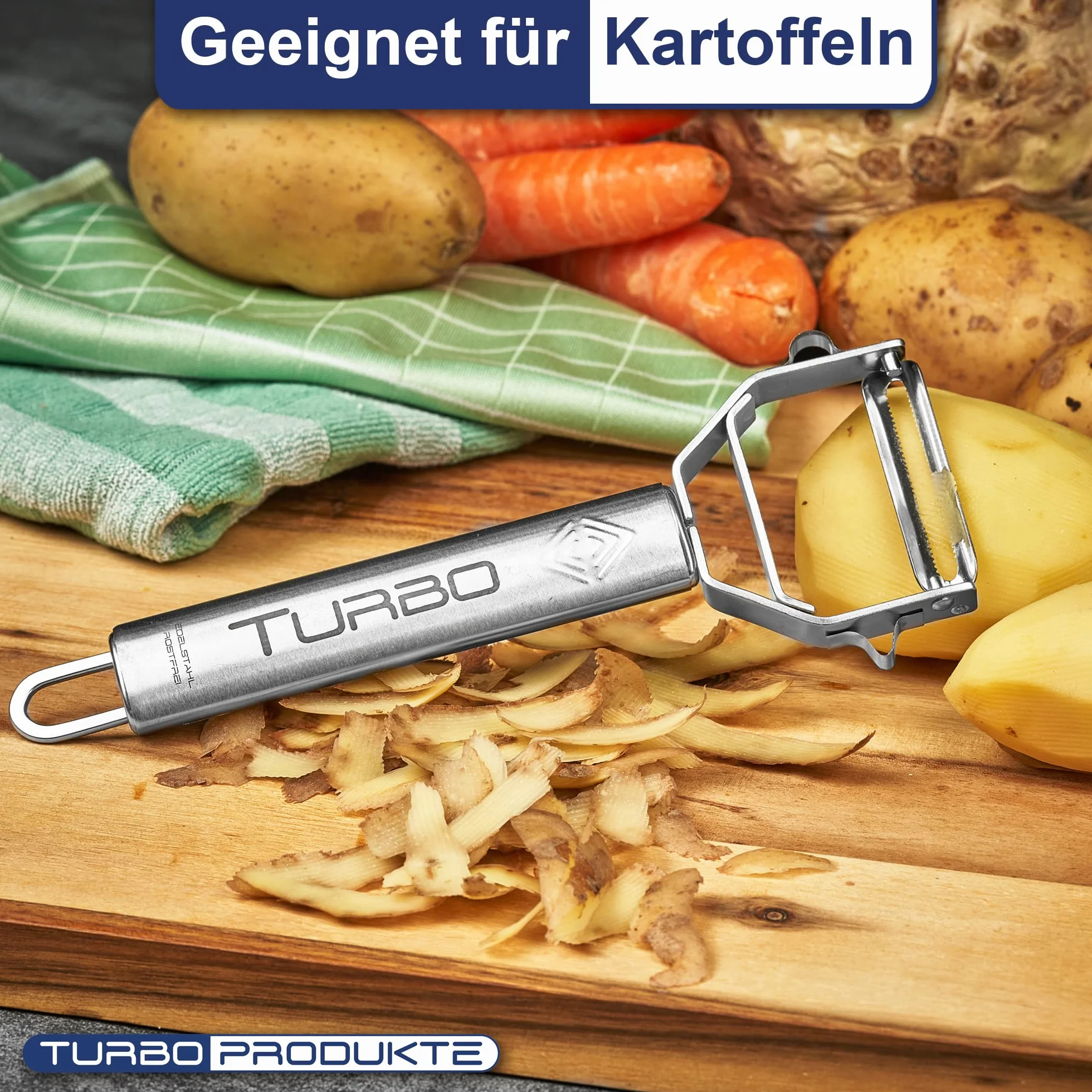 Obieraczka turbo Combi uniwersalna ze stali nierdzewnej 3 w 1