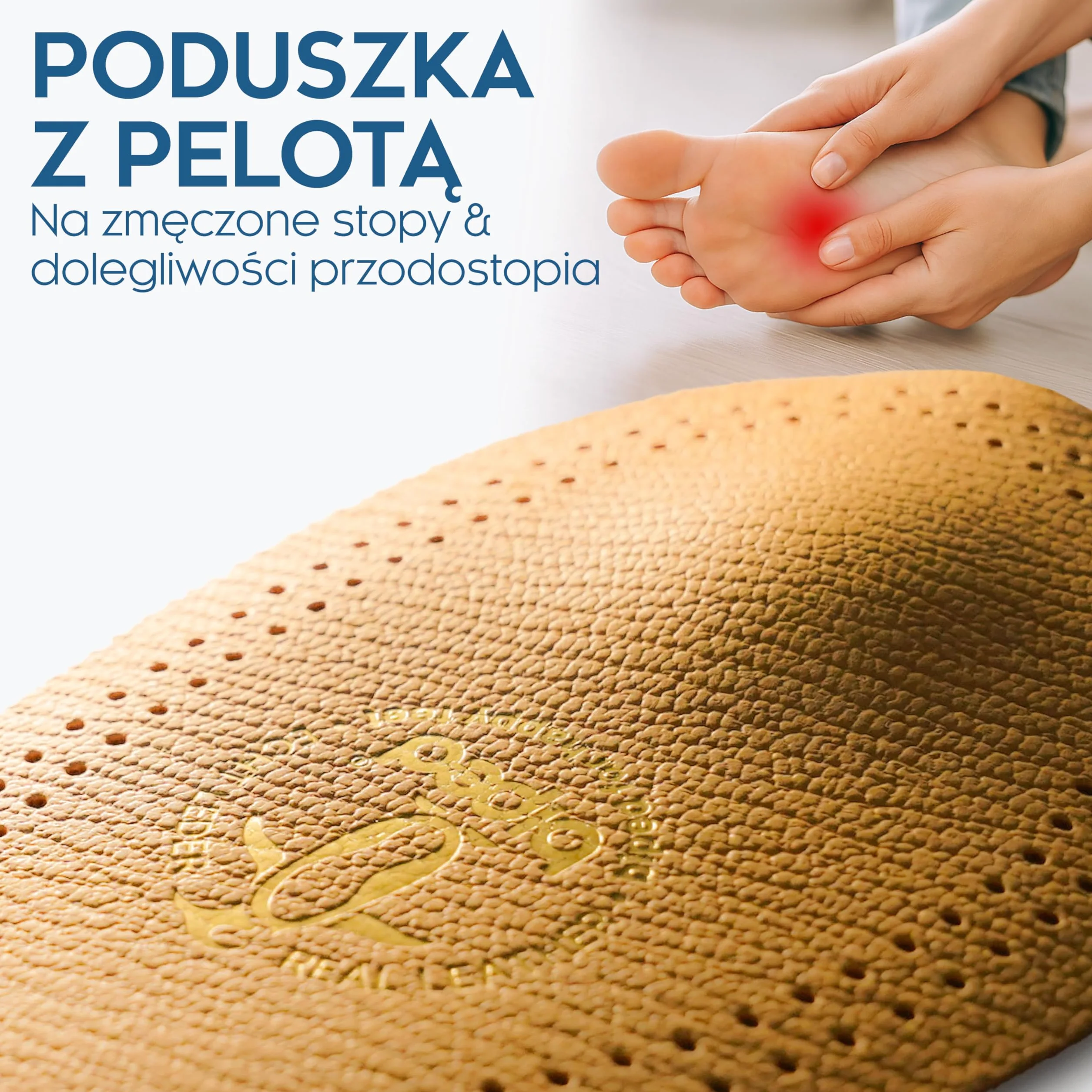biped skórzana półwkładka z pelotą – wsparcie przodostopia przy płaskostopiu poprzecznym – skórzane wkładki damskie – samoprzylepna poduszka pod przodostopie z1783(37-38)
