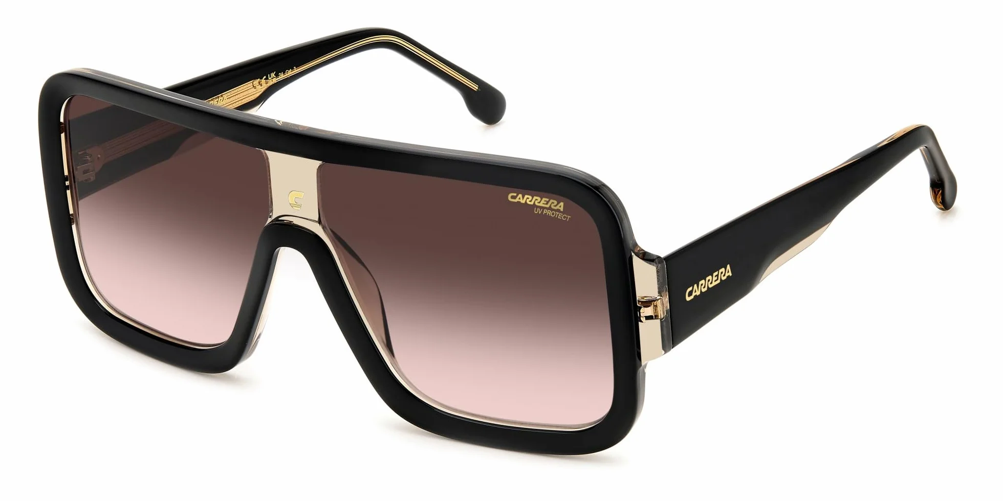 Carrera FLAGLAB 14 Okulary Przeciwsłoneczne Black Beige/Brown Shaded Blue Mirror 62/11/145 unisex