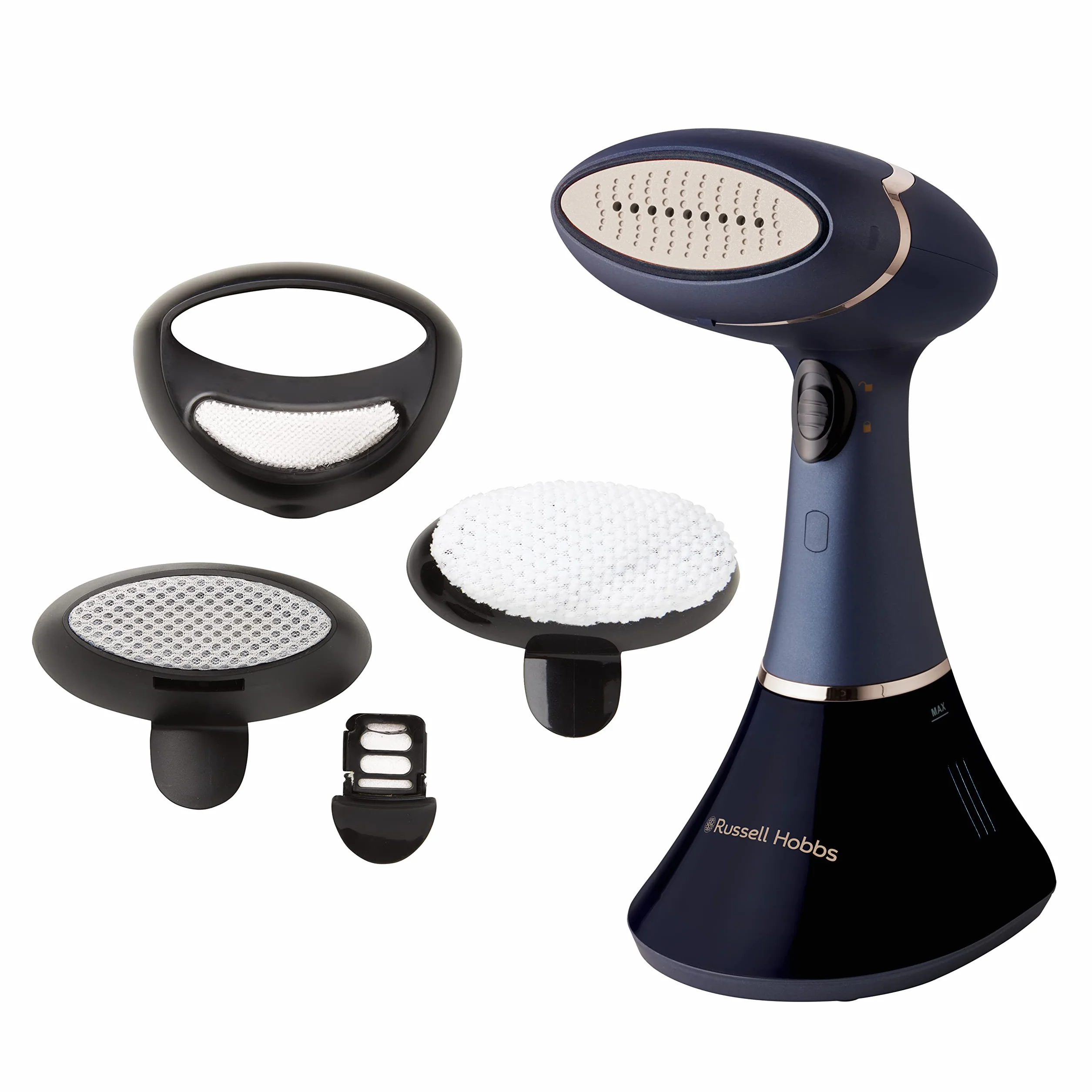 Russell Hobbs parownica do ubrań Steam Genie Aroma 1800W ceramiczna płyta 32g/min 4 akcesoria 28041-56