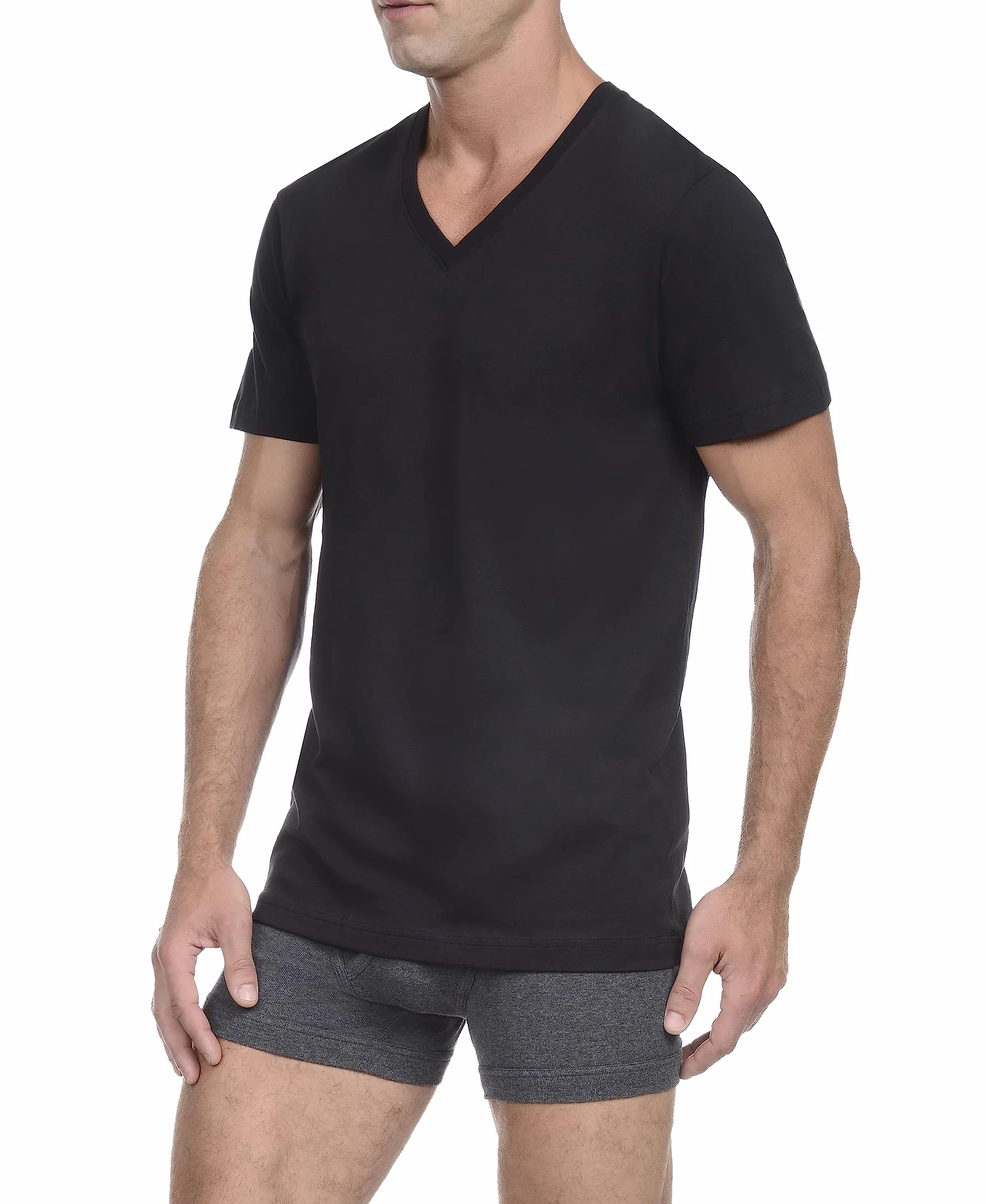 2(X) IST Essential Cotton T-Shirt z dekoltem w kształcie litery V, trójpak. Mężczyźni Essential Cotton V-Neck T-Shirt 3-Pack (3 w zestawie)