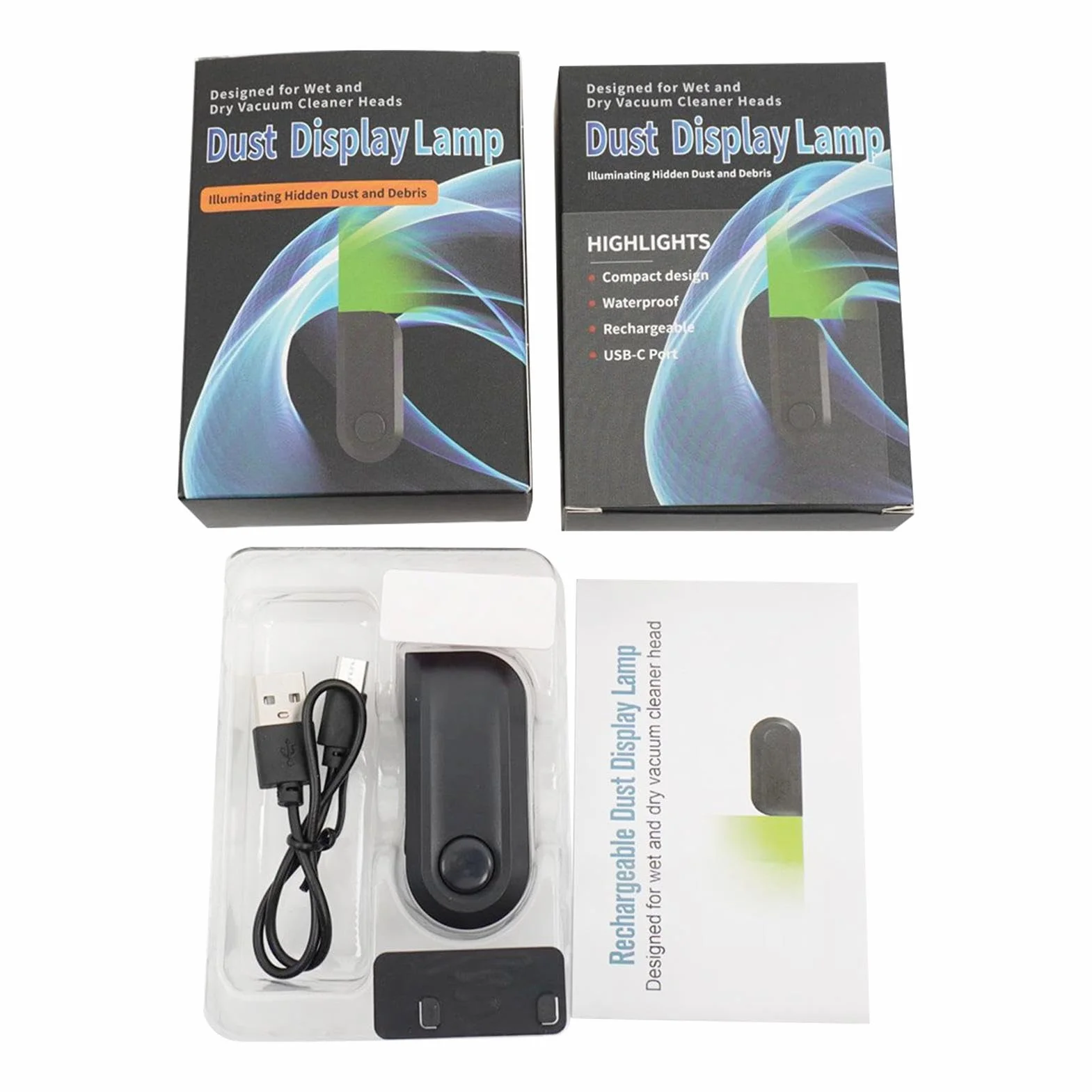 Vacuum Cleaner Dust Display Light LED Lamp Illuminate Invisible Pet Hair Optical Vacuum Accessories Rechargeable Illuminator