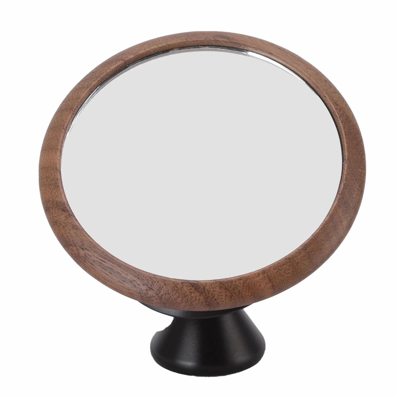 Lustro do Obserwacji Przepływu Kawy, Wielokierunkowy Obrót, Espresso Mirror, Podstawa z Czarnego Orzecha