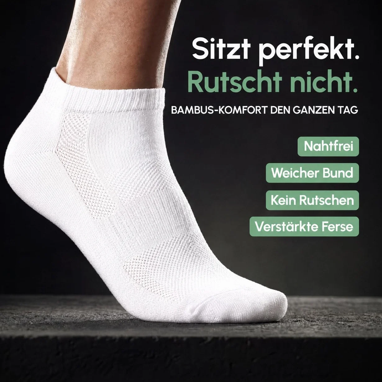Skarpety bambusowe do sneakersów, zestaw 8 par, rozmiar 43-46 i 39-42, męskie i damskie – oddychające, antybakteryjne skarpety do kostek zapobiegające poceniu się stóp – niestrzępiące się