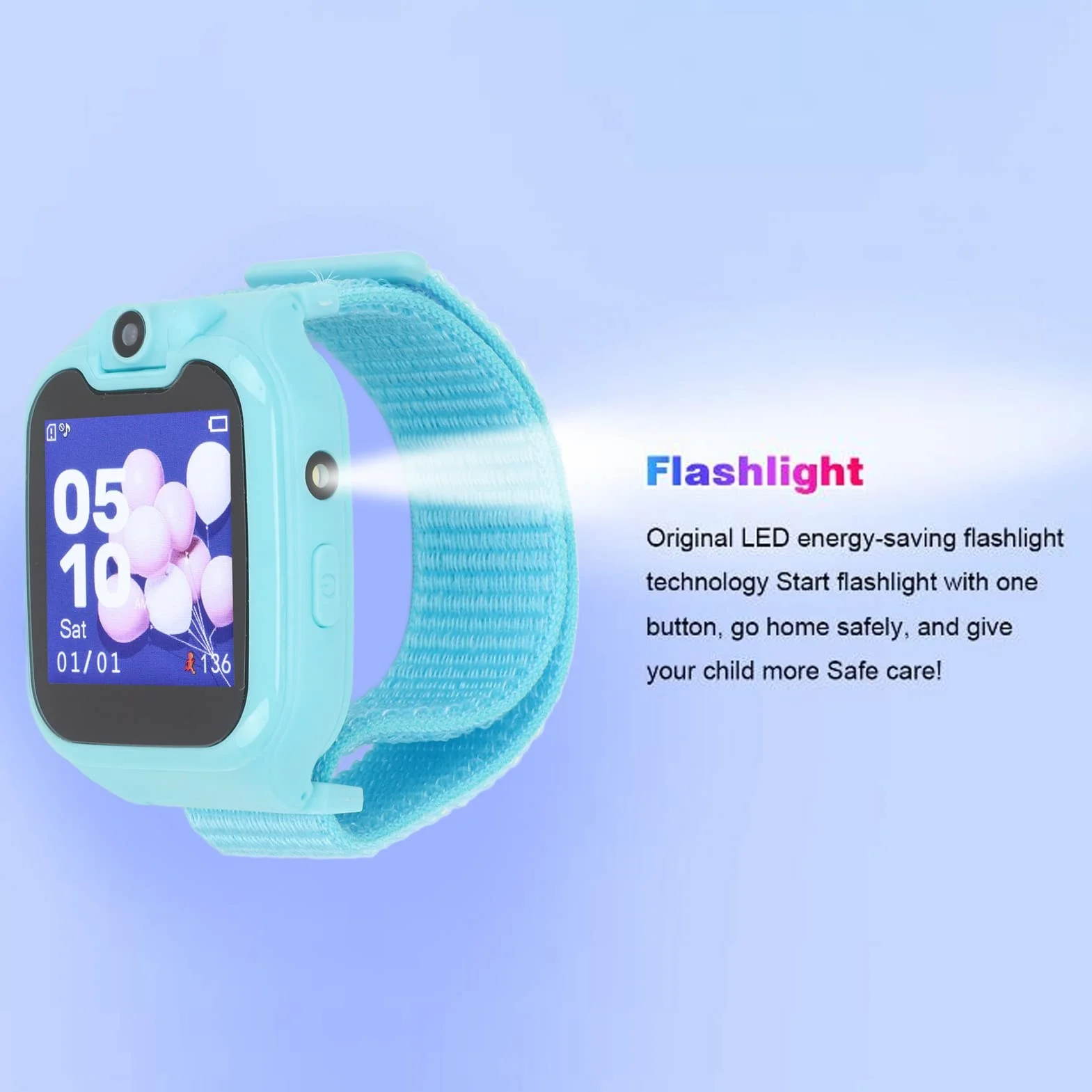 Inteligentny Zegarek G9 dla Dzieci, Wodoodporny Smartwatch IP67 z 16 Grami, Kamera HD, Odtwarzacz Muzyki, Krokomierz, Latarka, Alarm - Urodzinowy 4-12 Lat