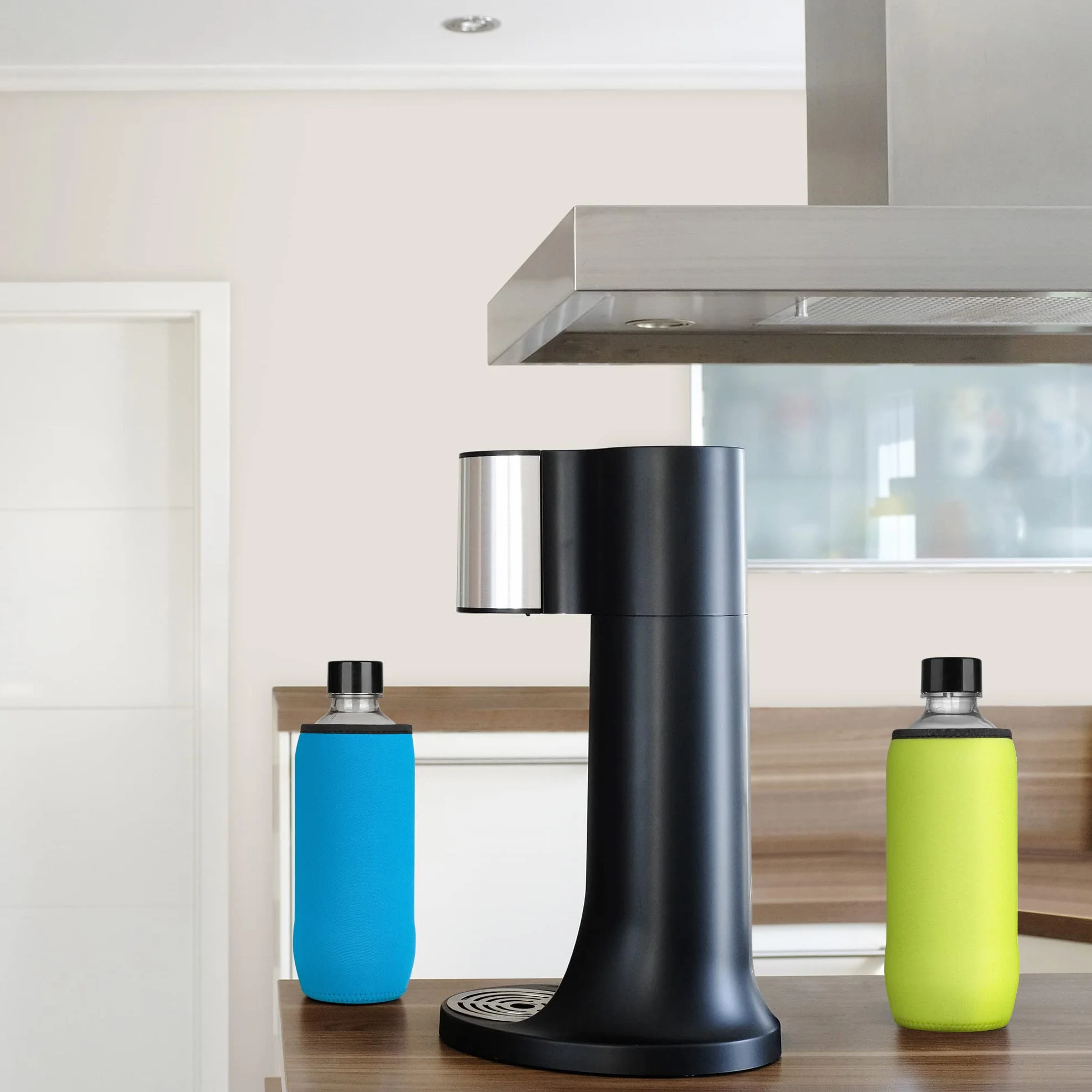 kwmobile etui ochronne neoprenowe do SodaStream czarno-czerwone 2 sztuki