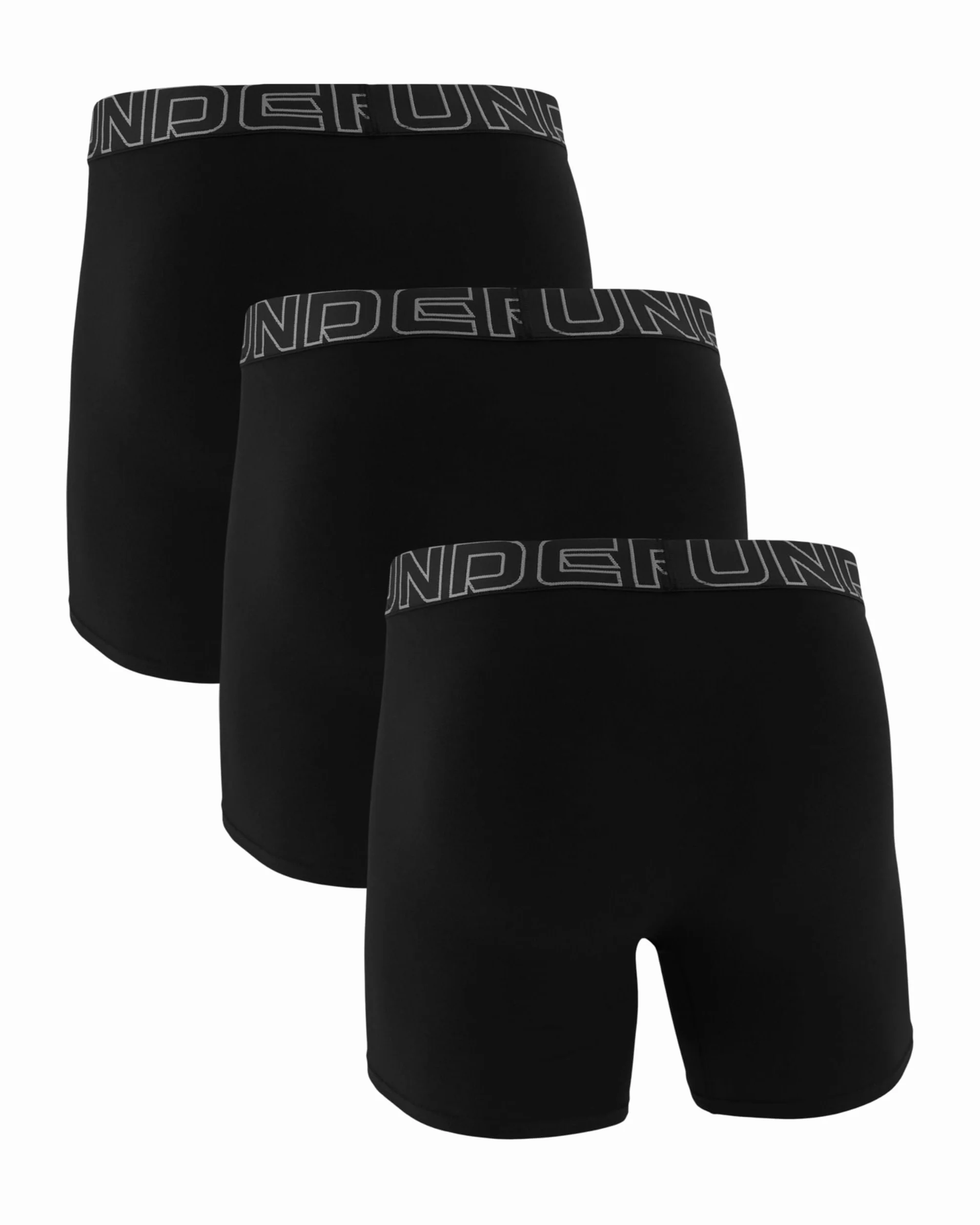 Under Armour Bokserki męskie, 3-pak, bawełniane bokserki, długość wewnętrzna 15 cm, oddychające, odprowadzające wilgoć, miękkie w dotyku, komfort przez cały dzień, Czarny, XXL