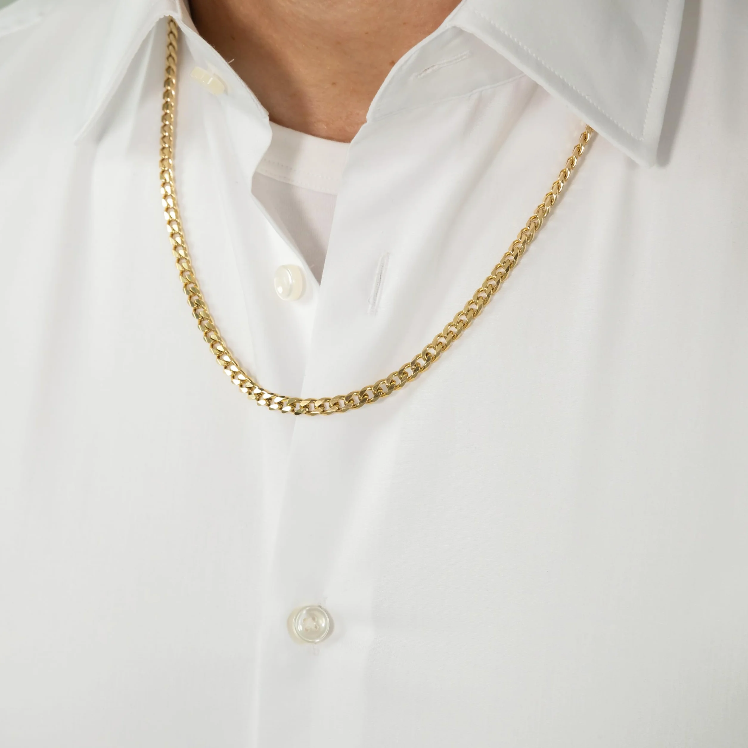 Boss Chain For Him Halskette Panzerkette aus Edelstahl in der Farbe Gold mit einer Länge von 61cm, 1580173