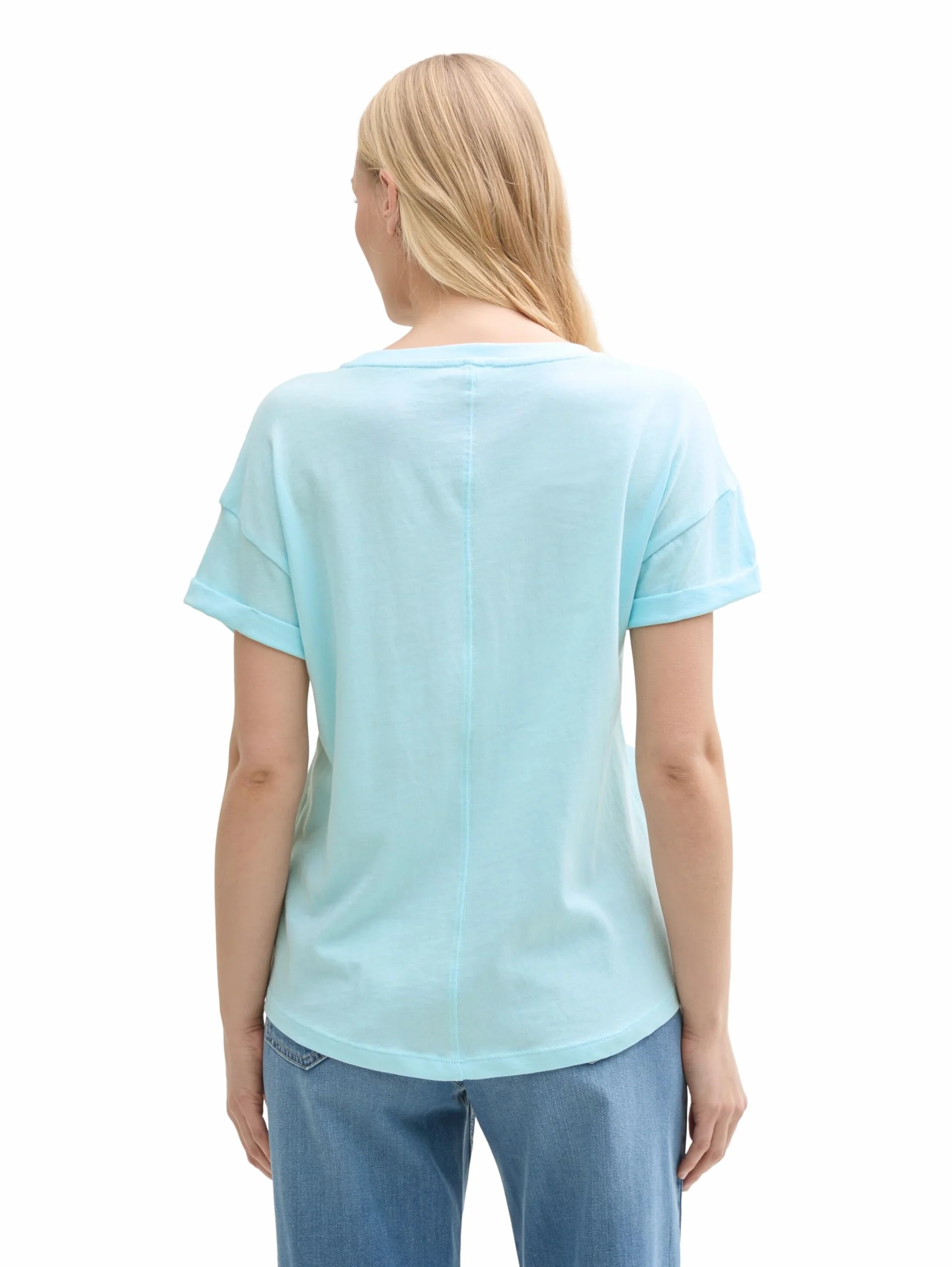 TOM TAILOR T-shirt damski, 37748 - Icy Blue, M