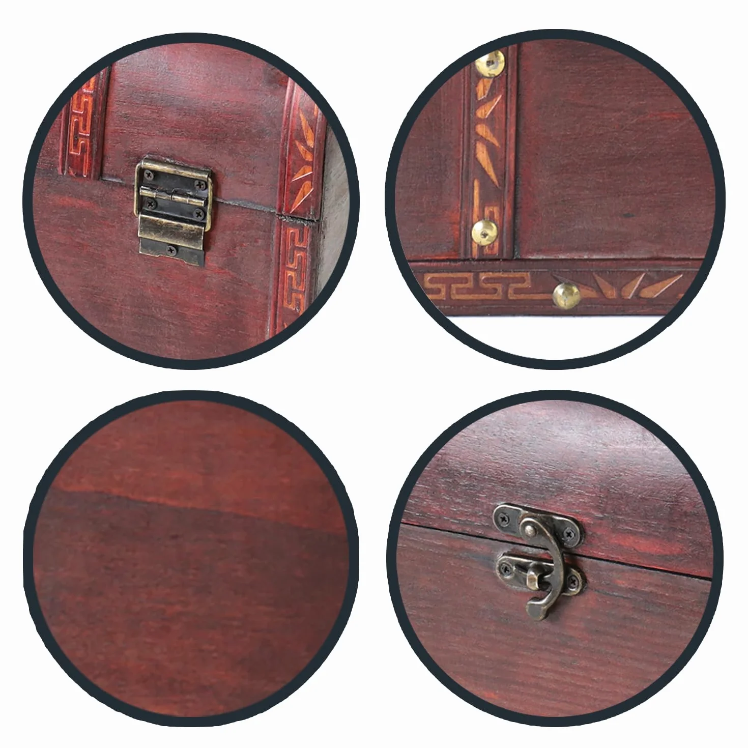Drewniana skrzynia na skarby 30x20x15 cm HMF 6406-130