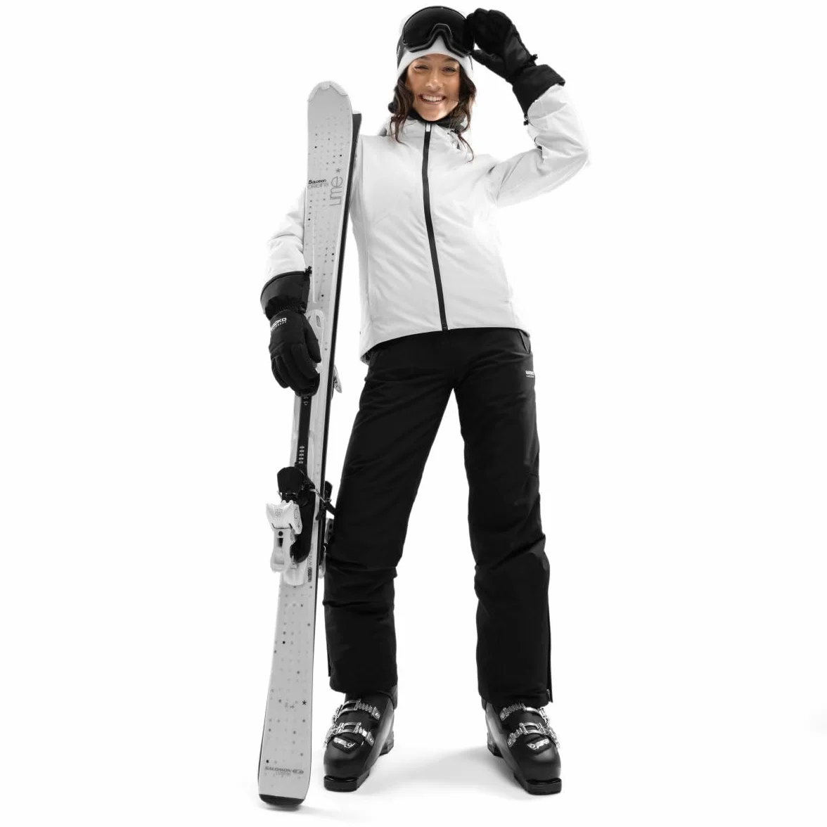 SIROKO - Spodnie Snowboardowe dla Kobiet - Kolekcja dla Początkujących - Siroko Core Frutt - XS - Czarny