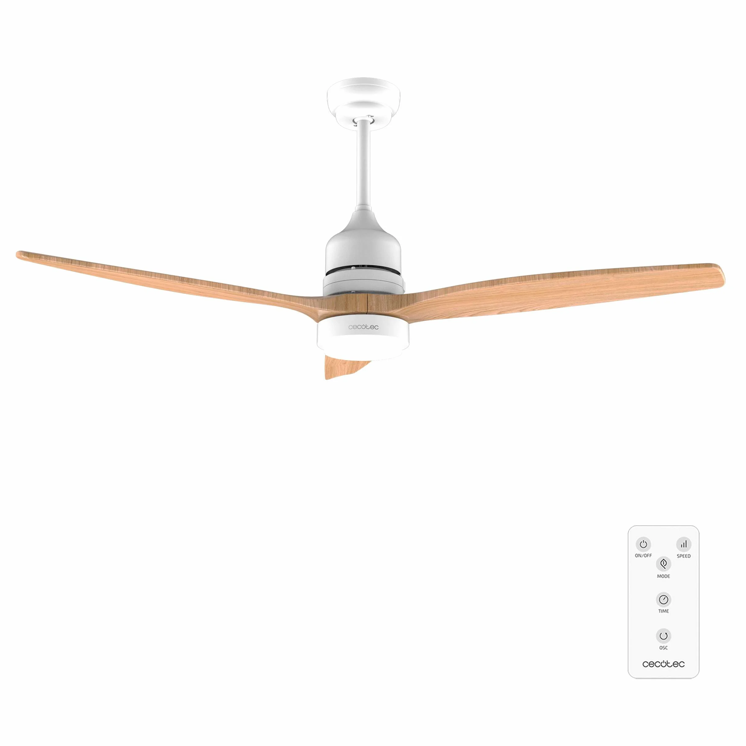Cecotec Wentylator sufitowy EnergySilence Aero 5230 WhiteWood 40 W LED 6 prędkości