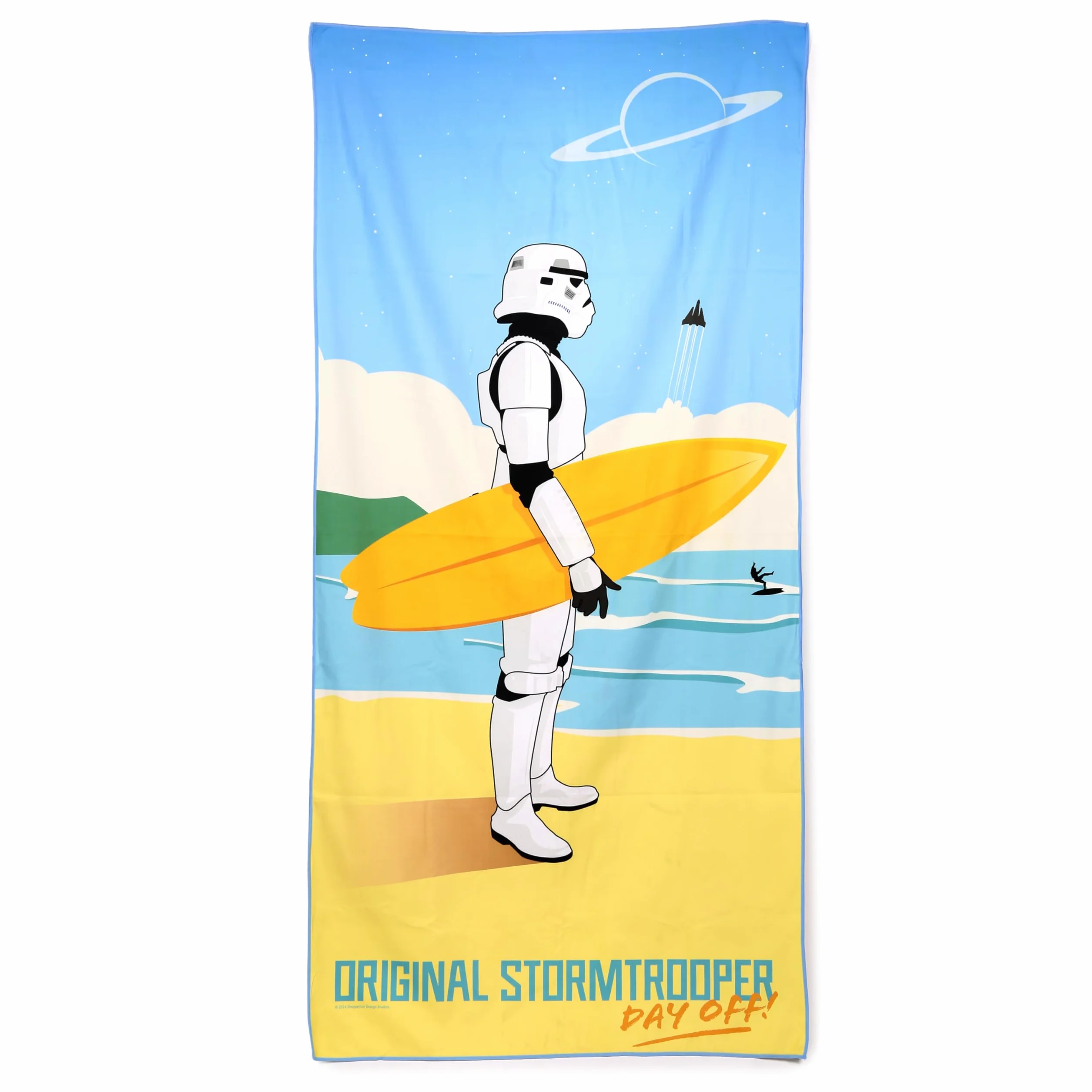 Puckator Ręcznik plażowy z mikrofibry 180 x 80 cm Szturmowiec Surfing Day Off