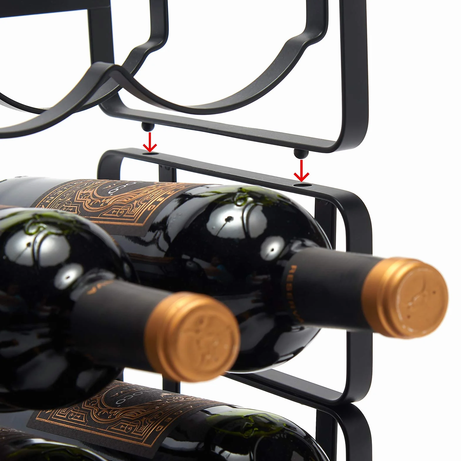 Simplywire Modułowy stojak na wino czarny